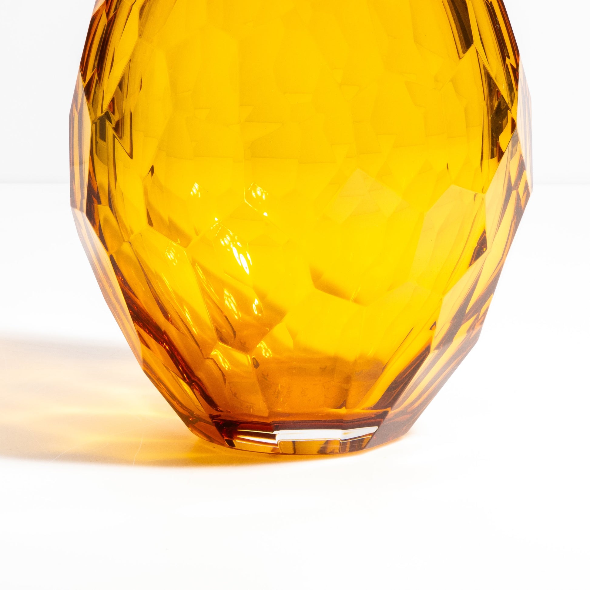 Murano Facet Vase in Amber
