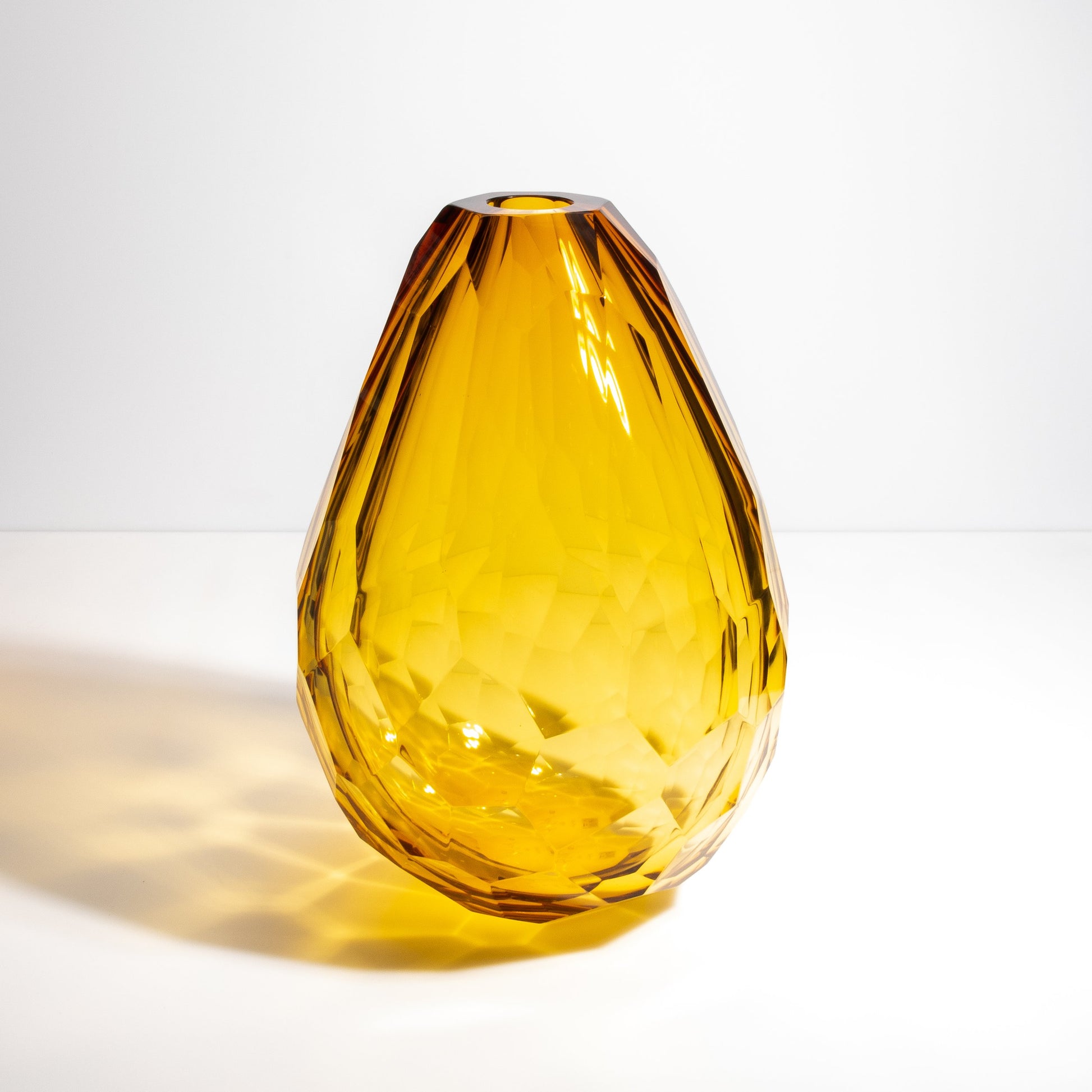 Murano Barrel Vase in Amber