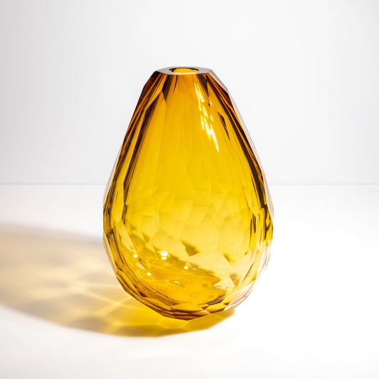 Murano Barrel Vase in Amber