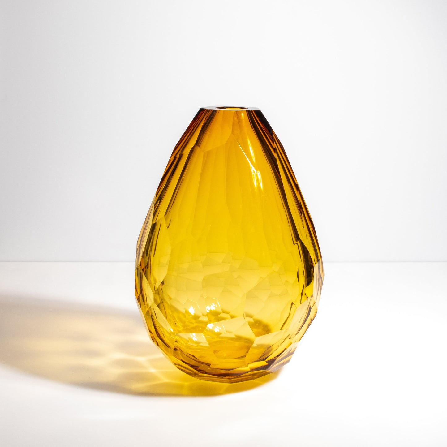 Murano Barrel Vase in Amber