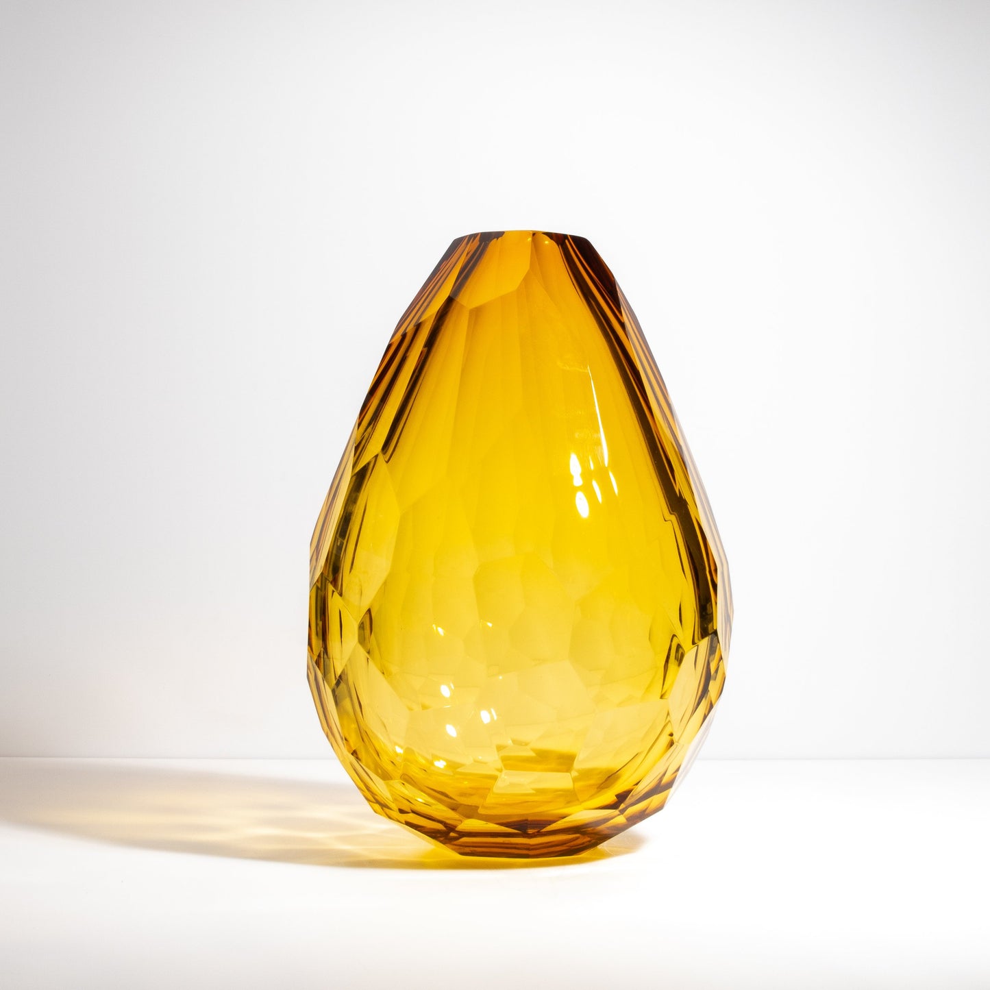 Murano Barrel Vase in Amber