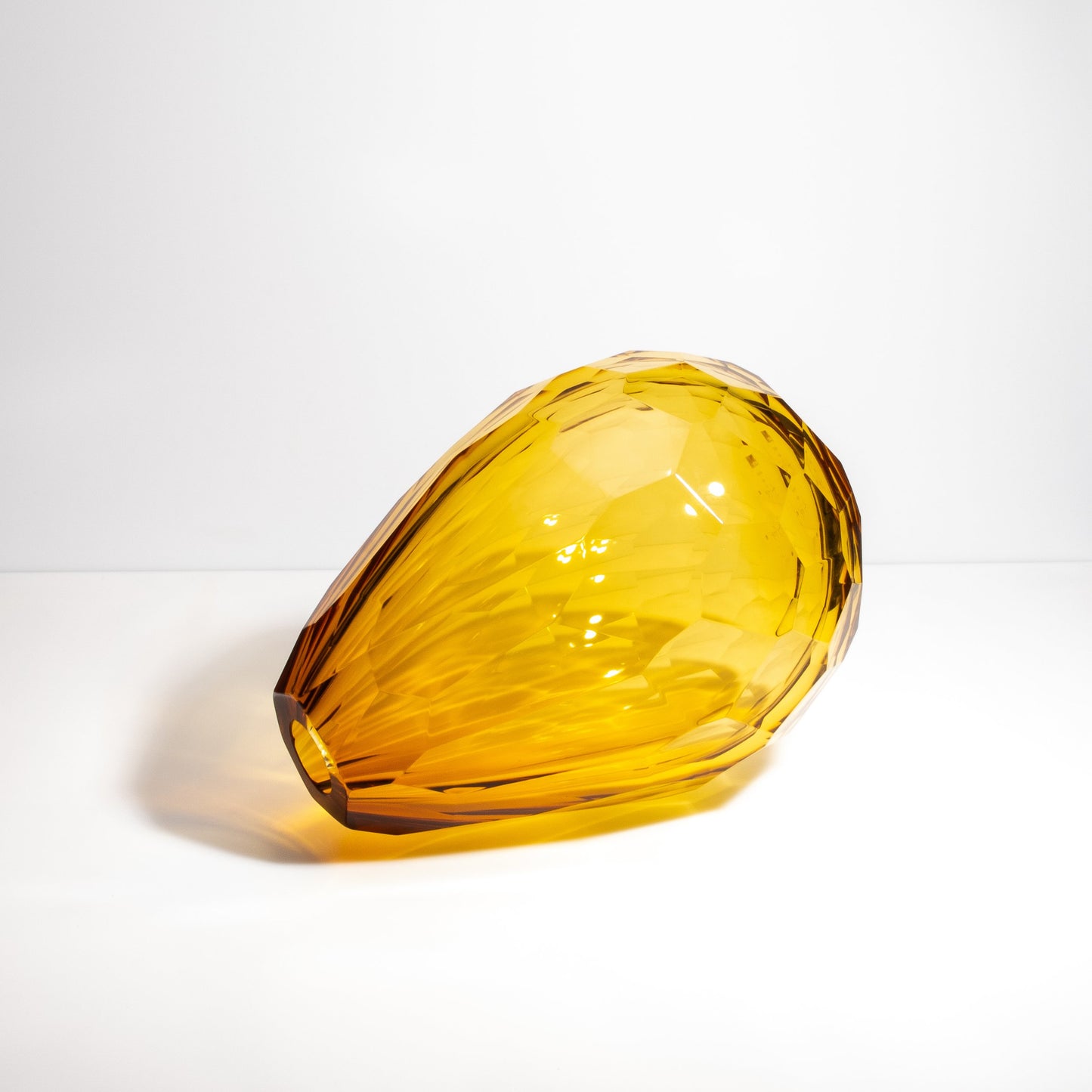 Murano Barrel Vase in Amber