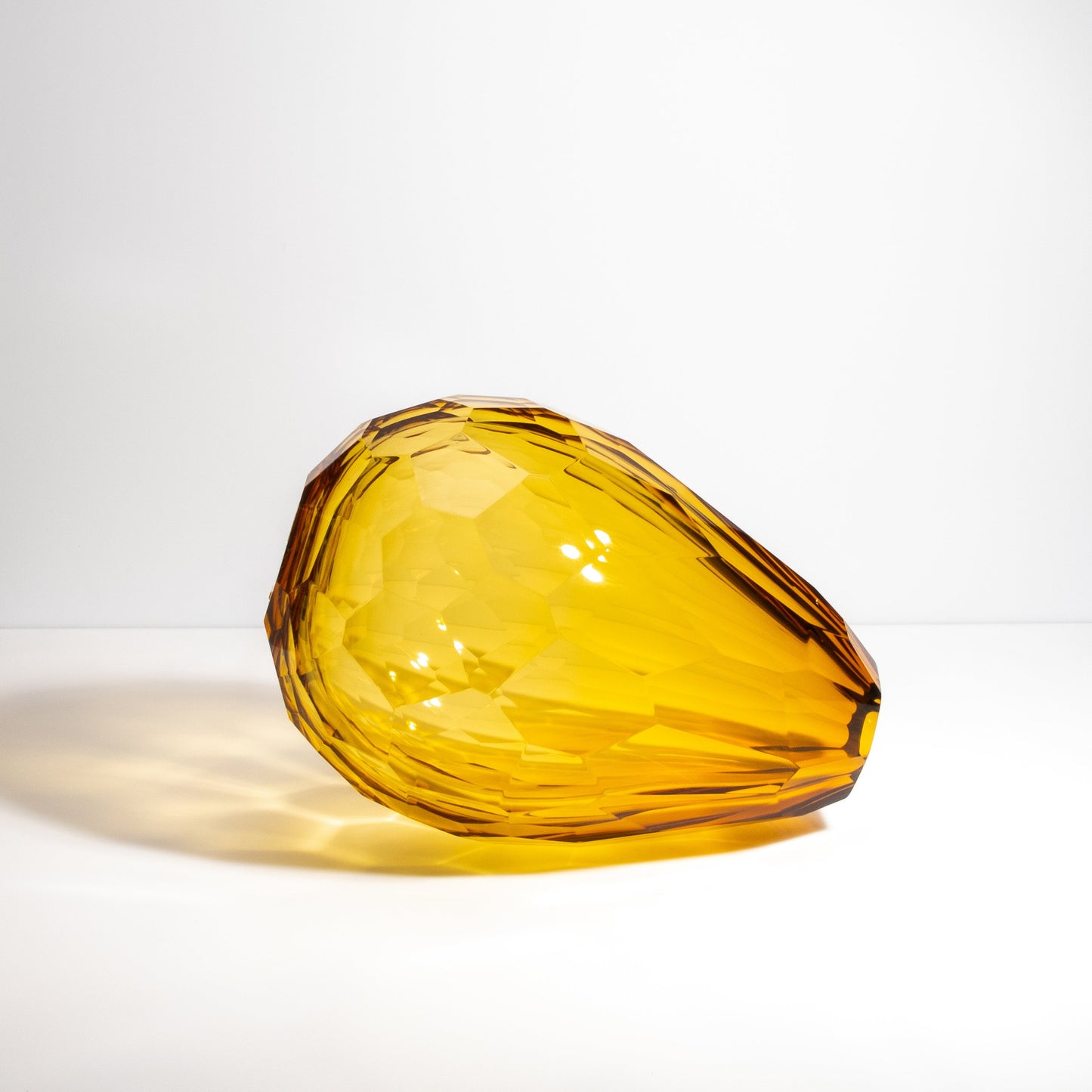 Murano Barrel Vase in Amber