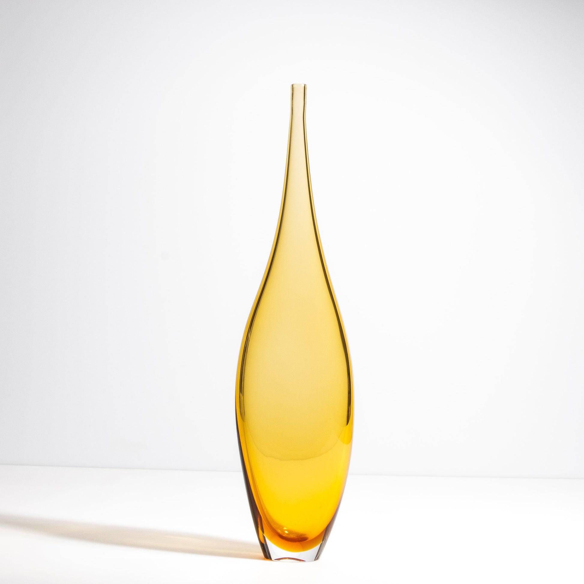 Murano Tall Vase in Amber