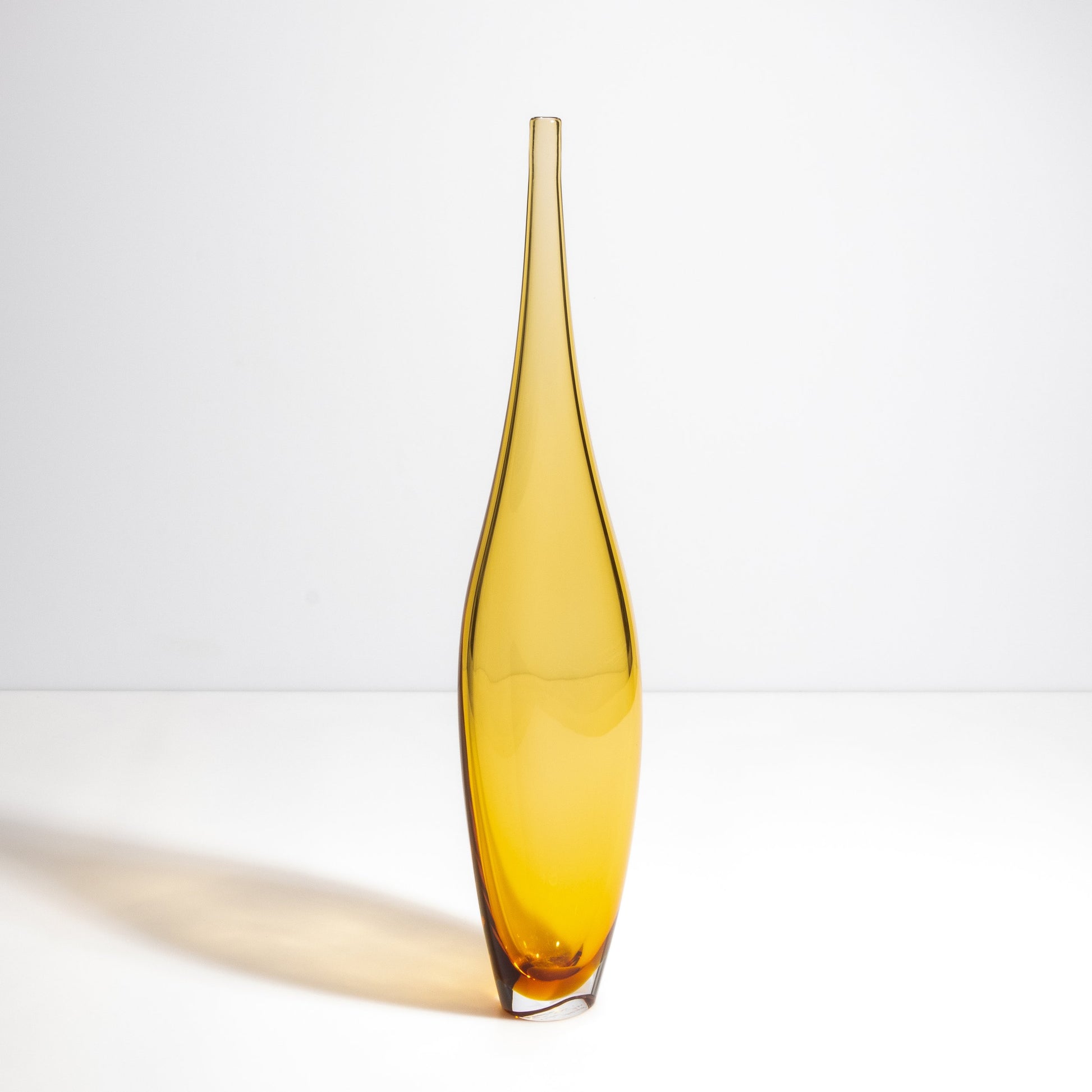 Murano Tall Vase in Amber