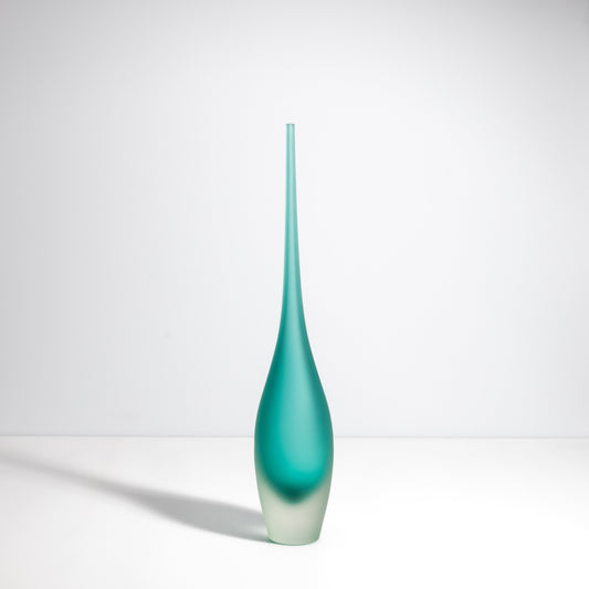 Murano Flute Vase in Teal