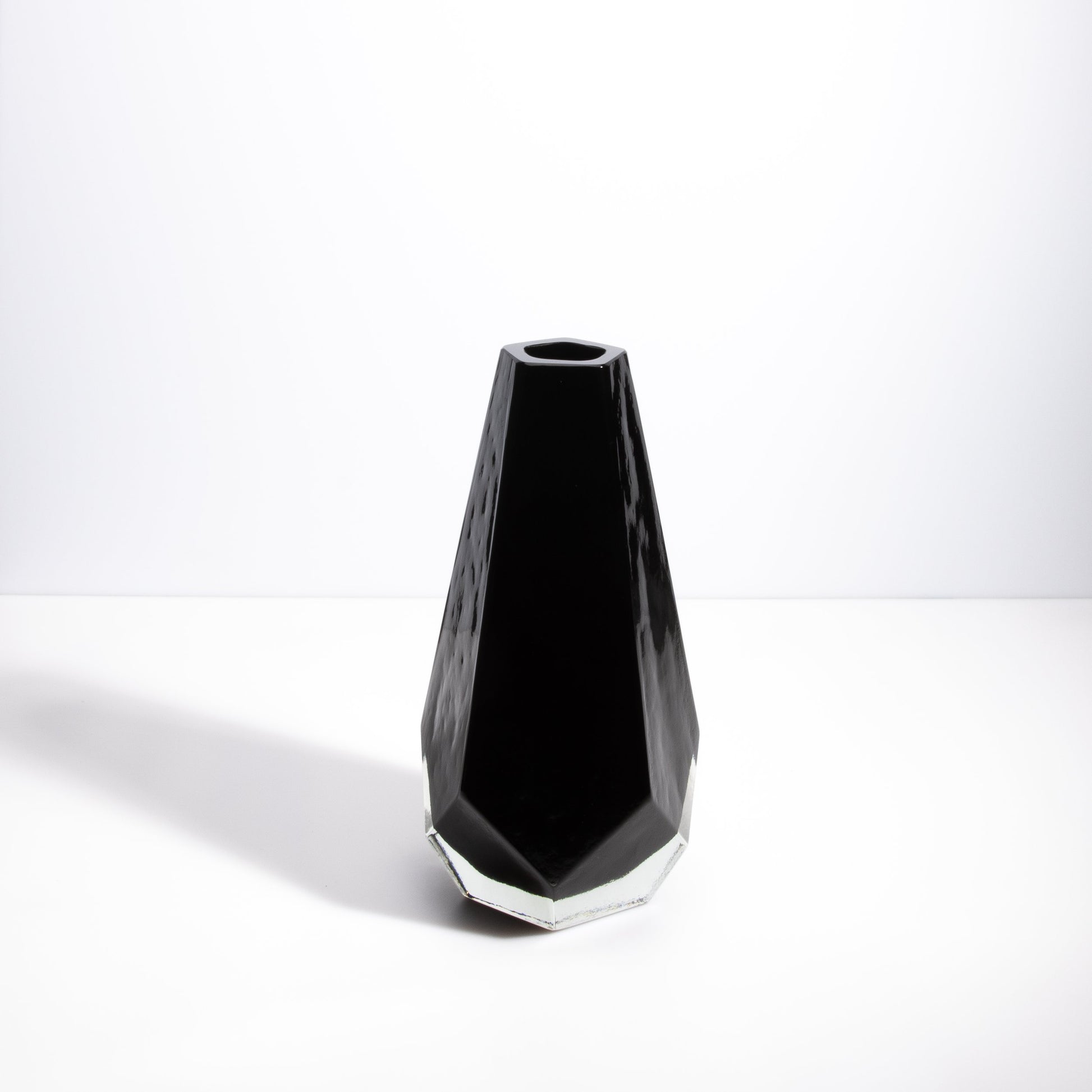 Murano Pentagonal Vase in Black