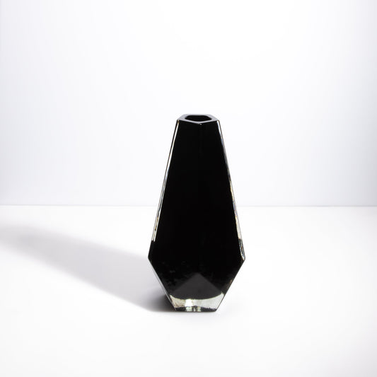 Murano Pentagonal Vase in Black