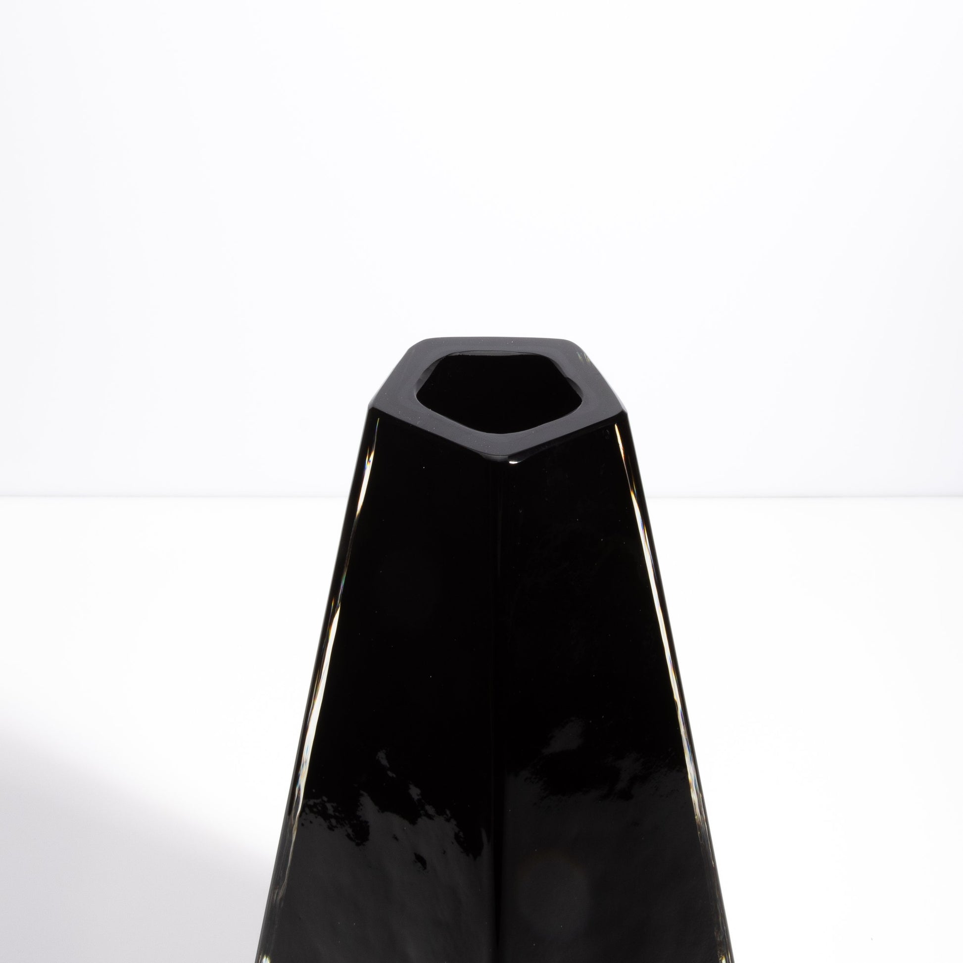 Murano Pentagonal Vase in Black