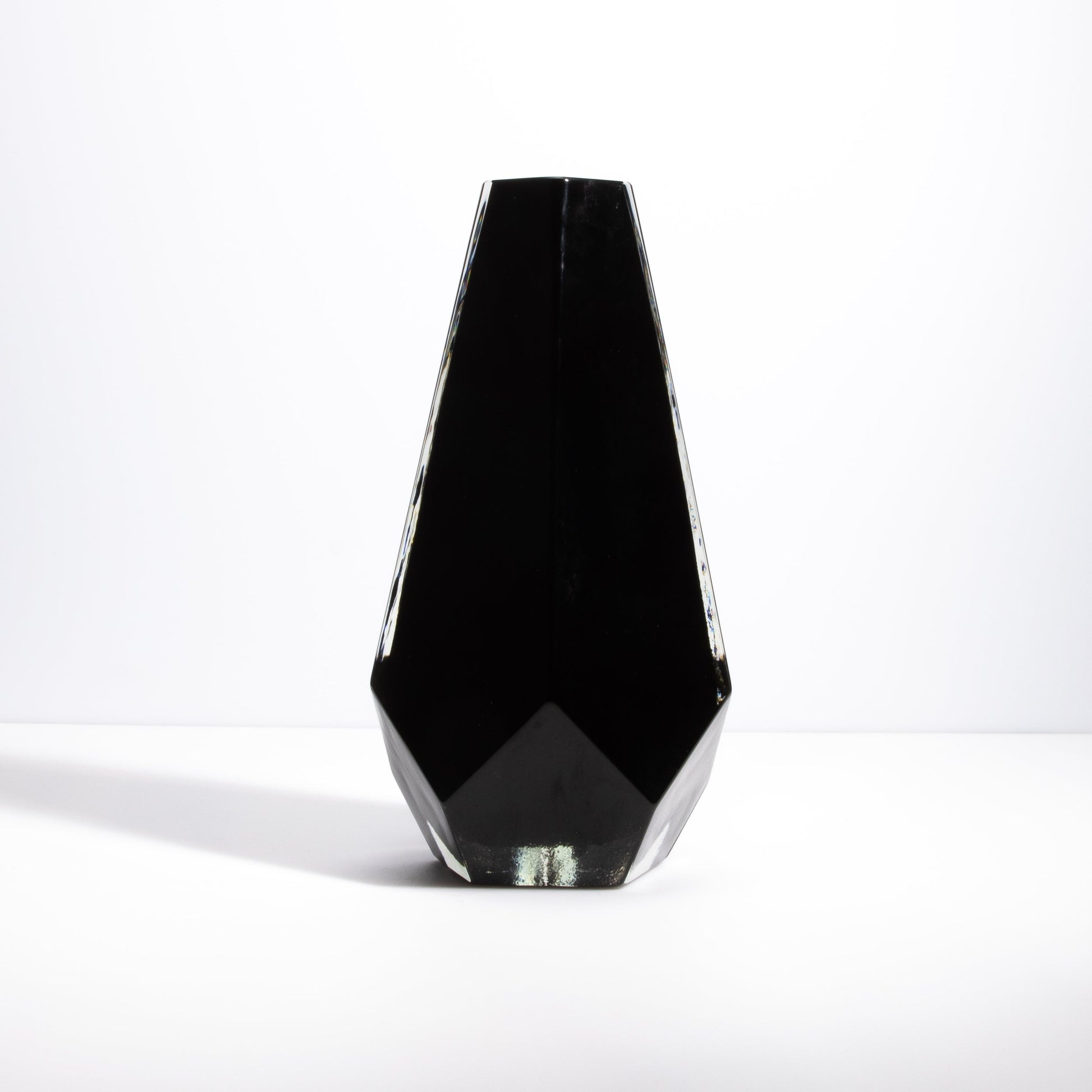 Murano Pentagonal Vase in Black