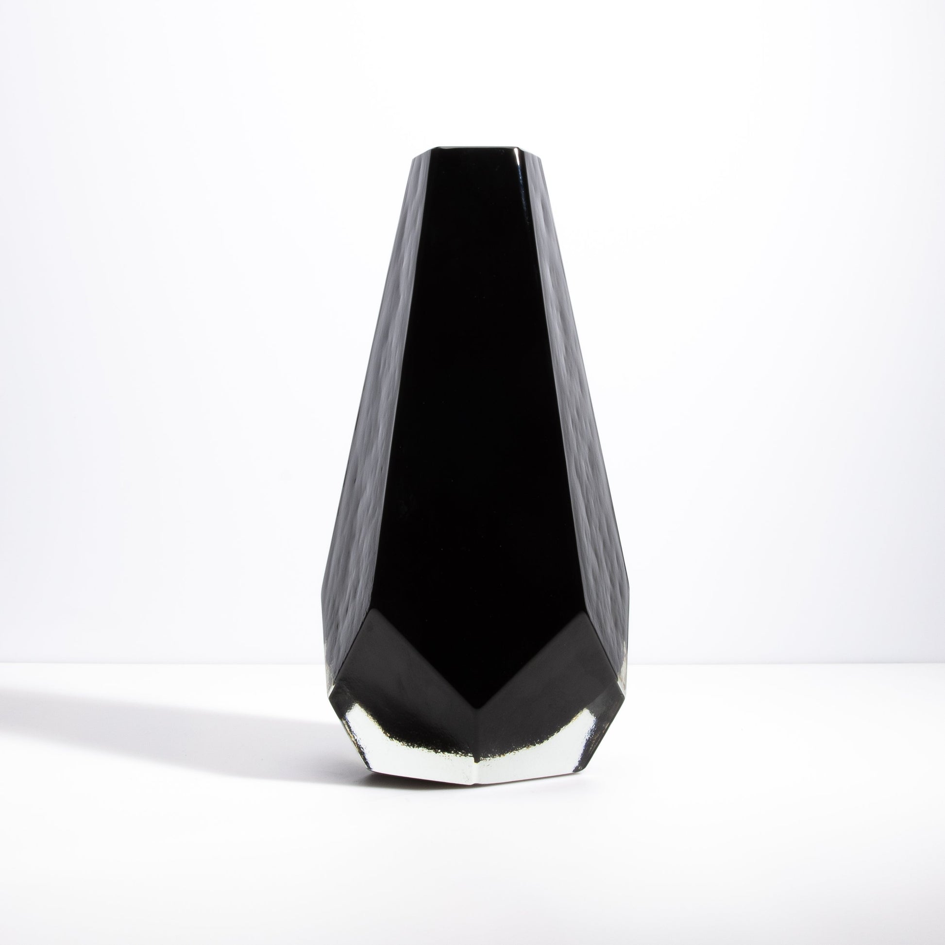 Murano Pentagonal Vase in Black