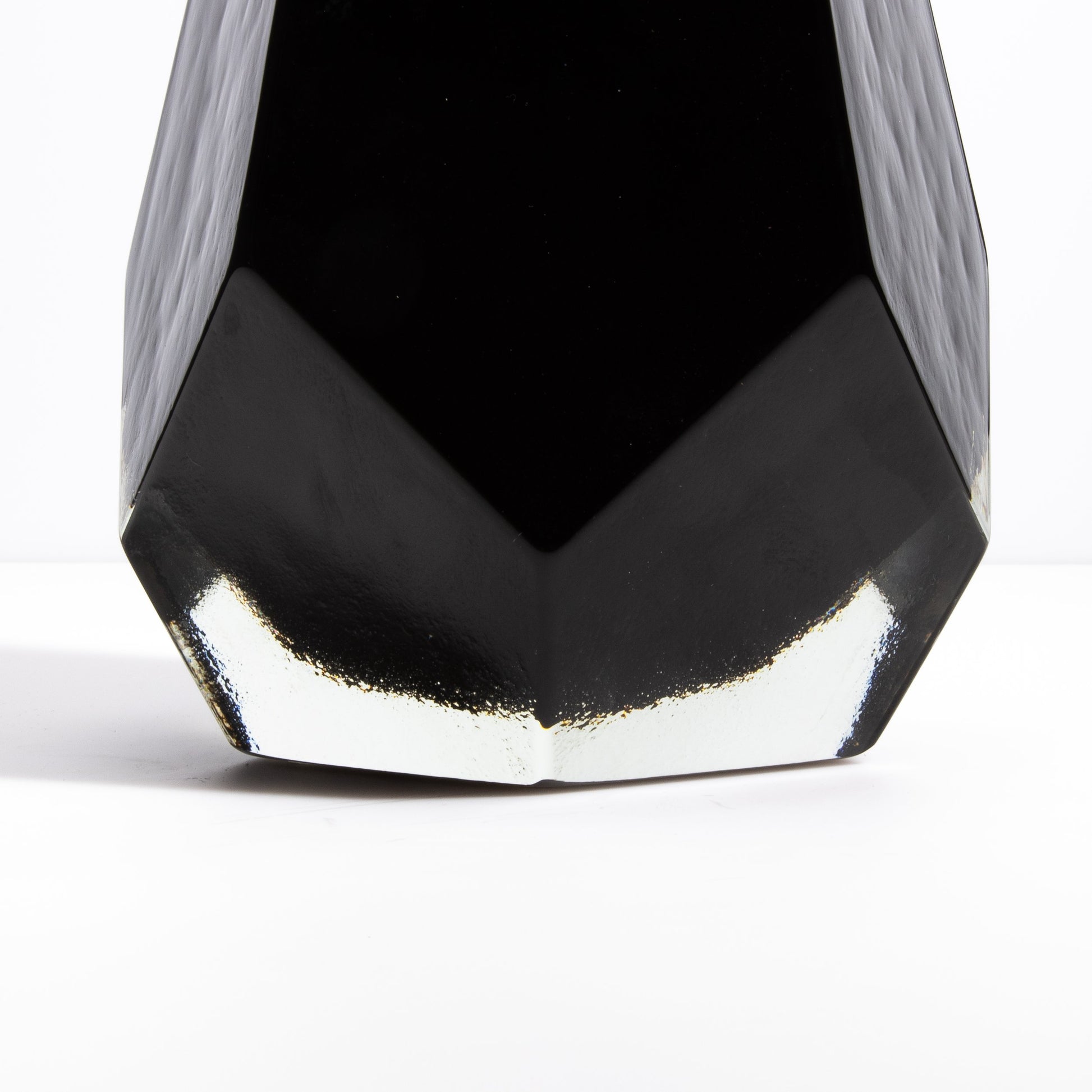 Murano Pentagonal Vase in Black