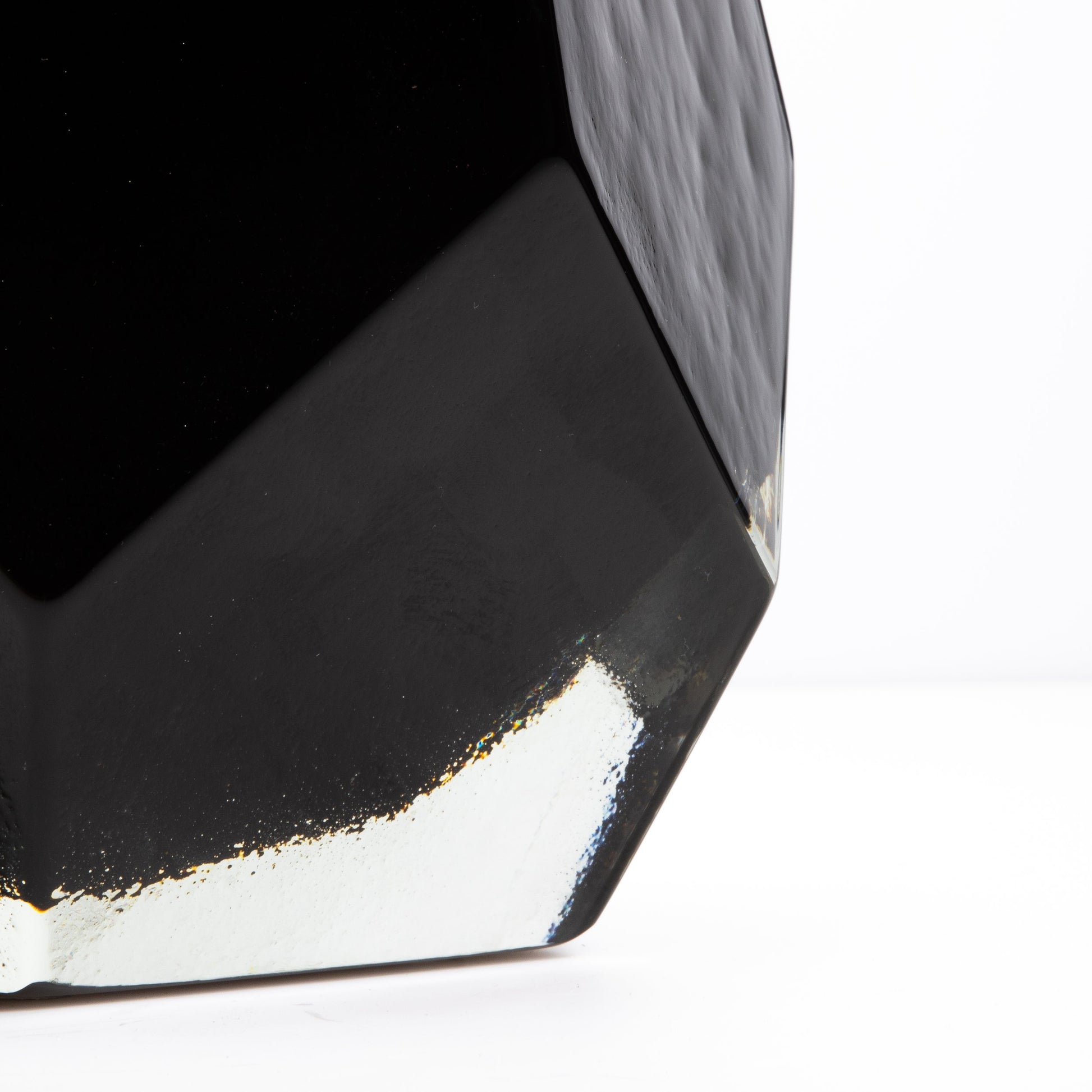 Murano Pentagonal Vase in Black