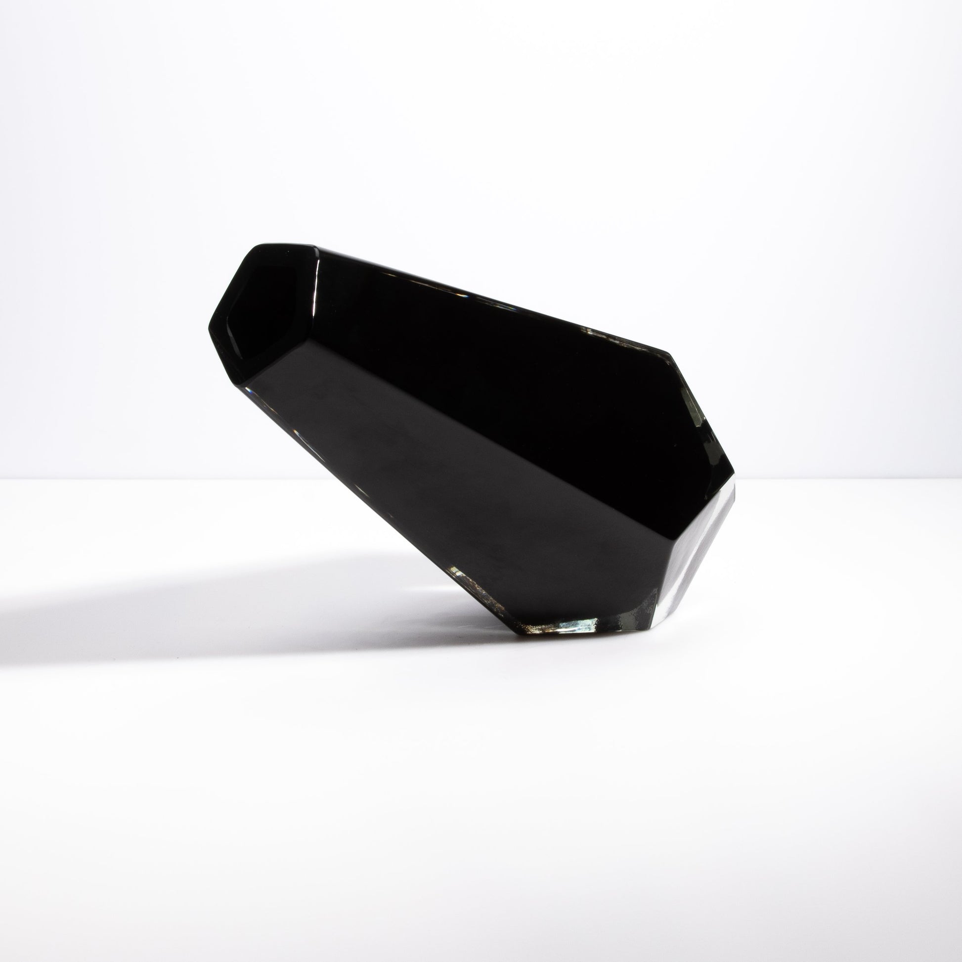 Murano Pentagonal Vase in Black