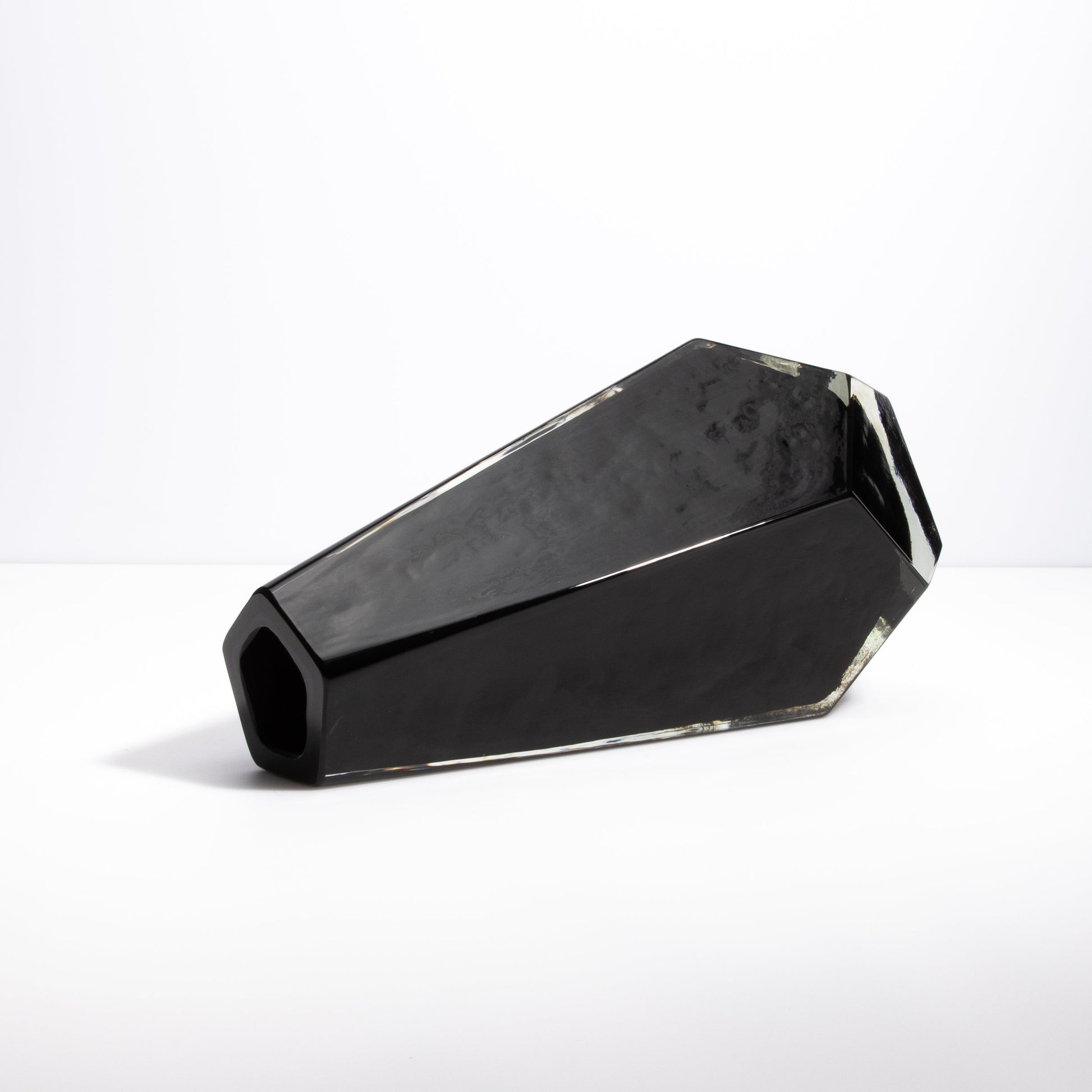 Murano Pentagonal Vase in Black