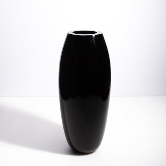 Murano Poker Vase in Onyx Black