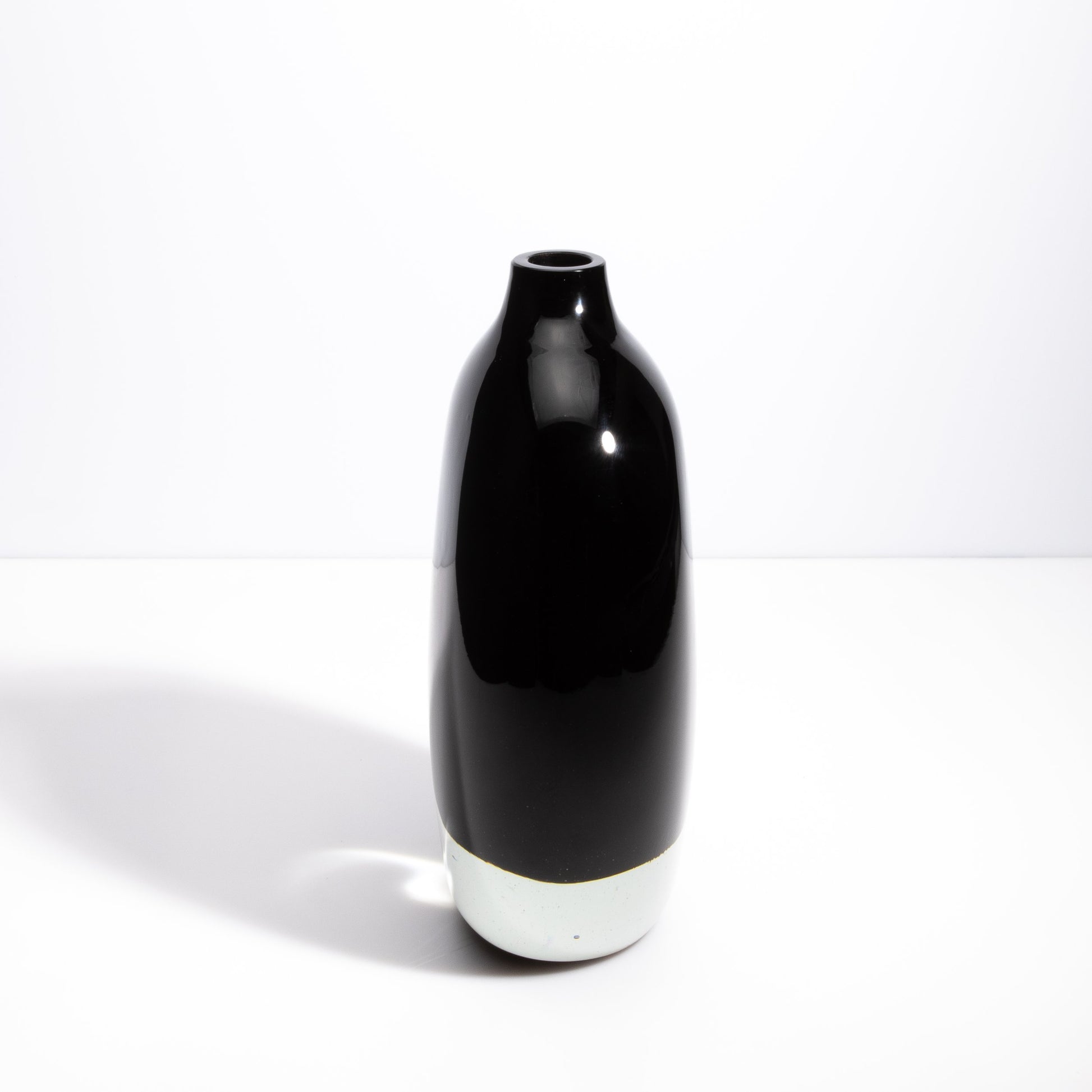 Murano Sommerso Vase in Onyx Black