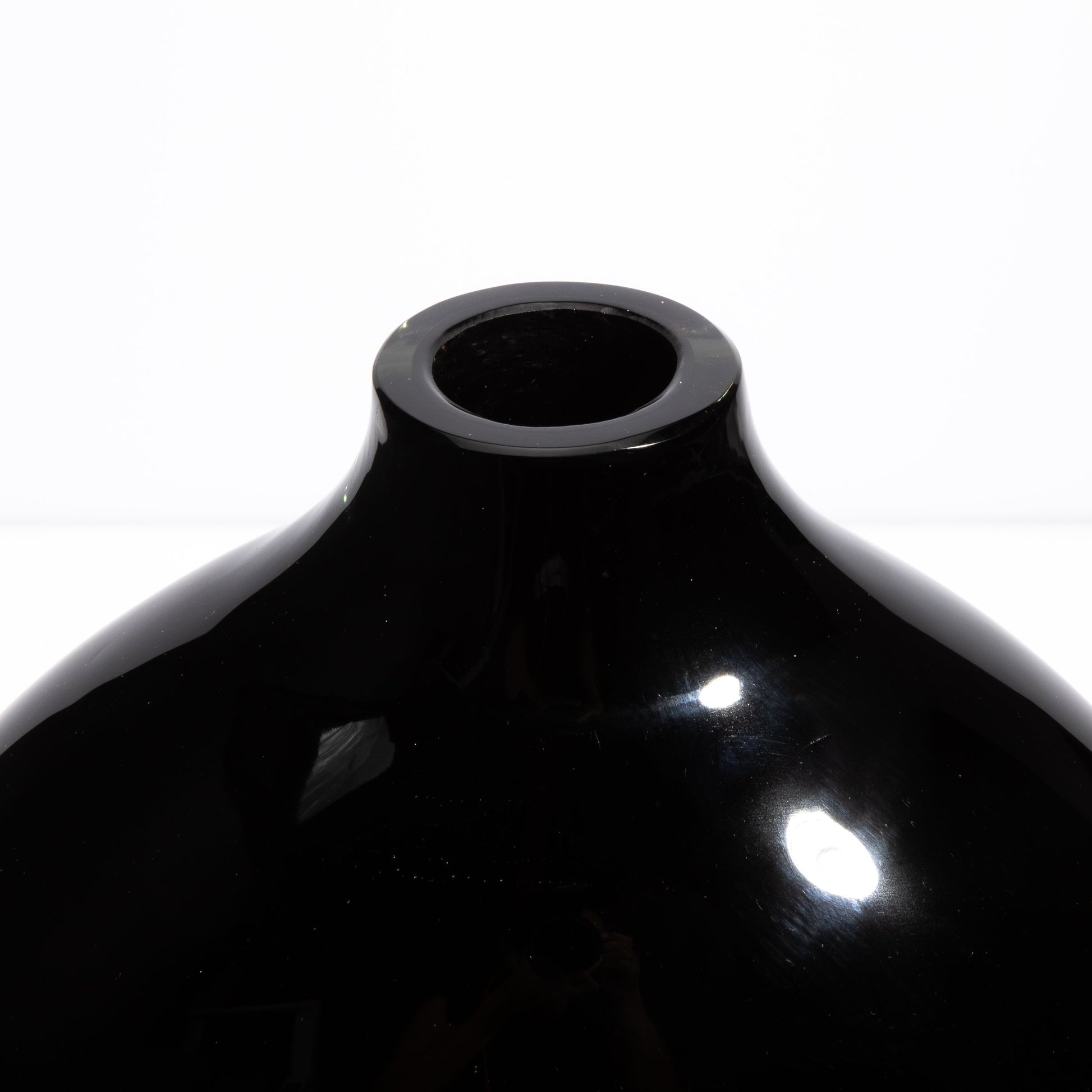 Murano Sommerso Vase in Onyx Black