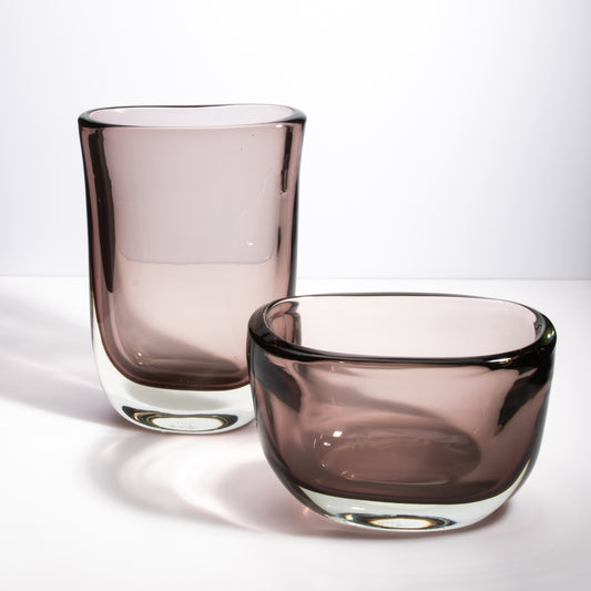 Murano Massiccio Vase in Smoky