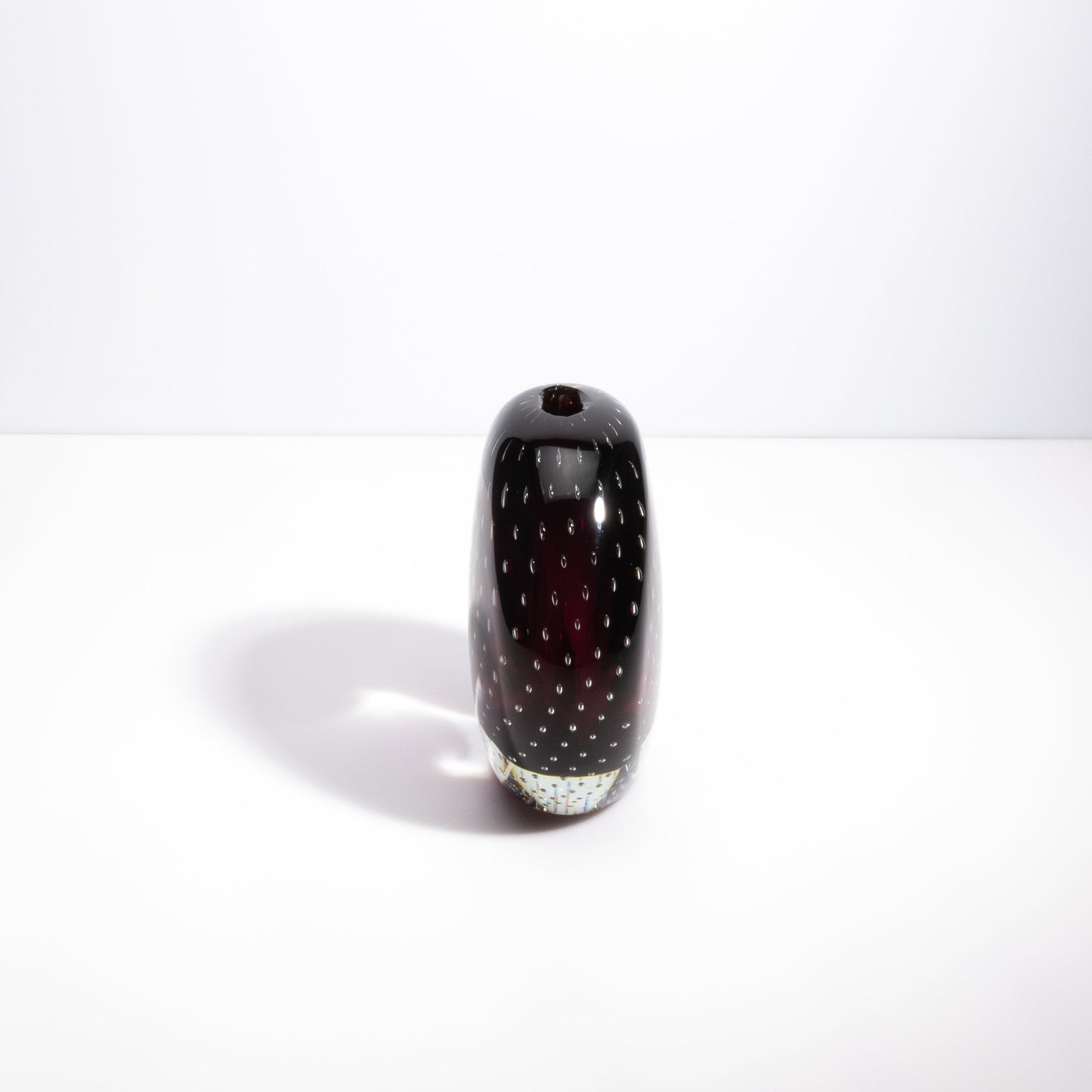Murano Pois Vase with Bubbles in Amethyst