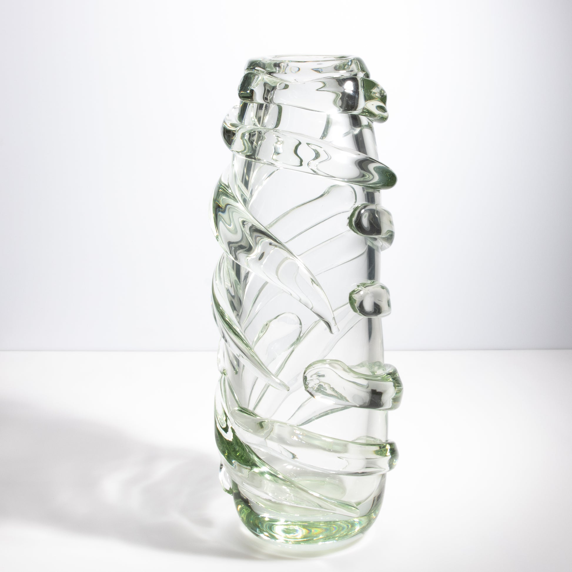 Murano Gomitolo Vase in Clear with a Hint of Green