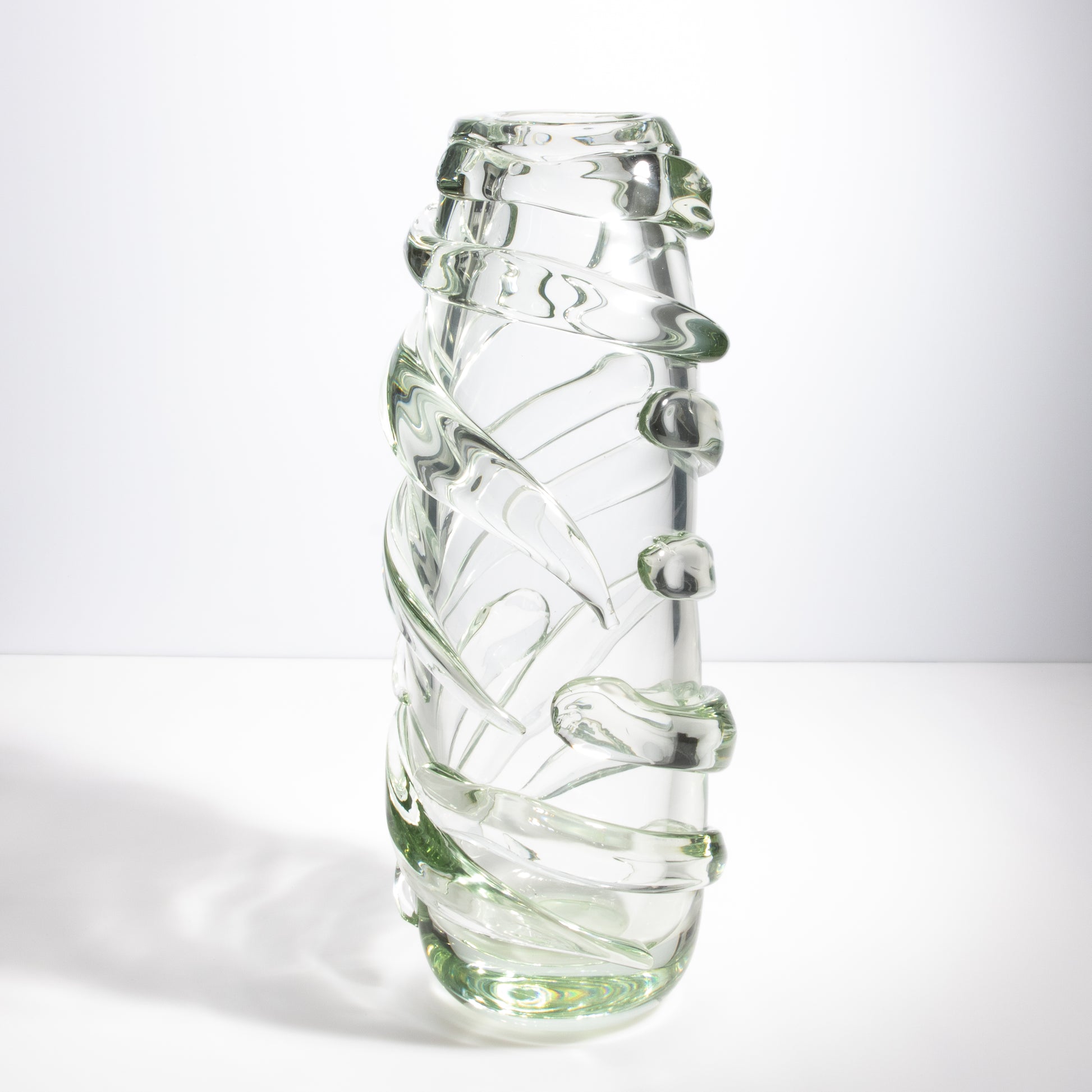 Murano Gomitolo Vase in Clear with a Hint of Green