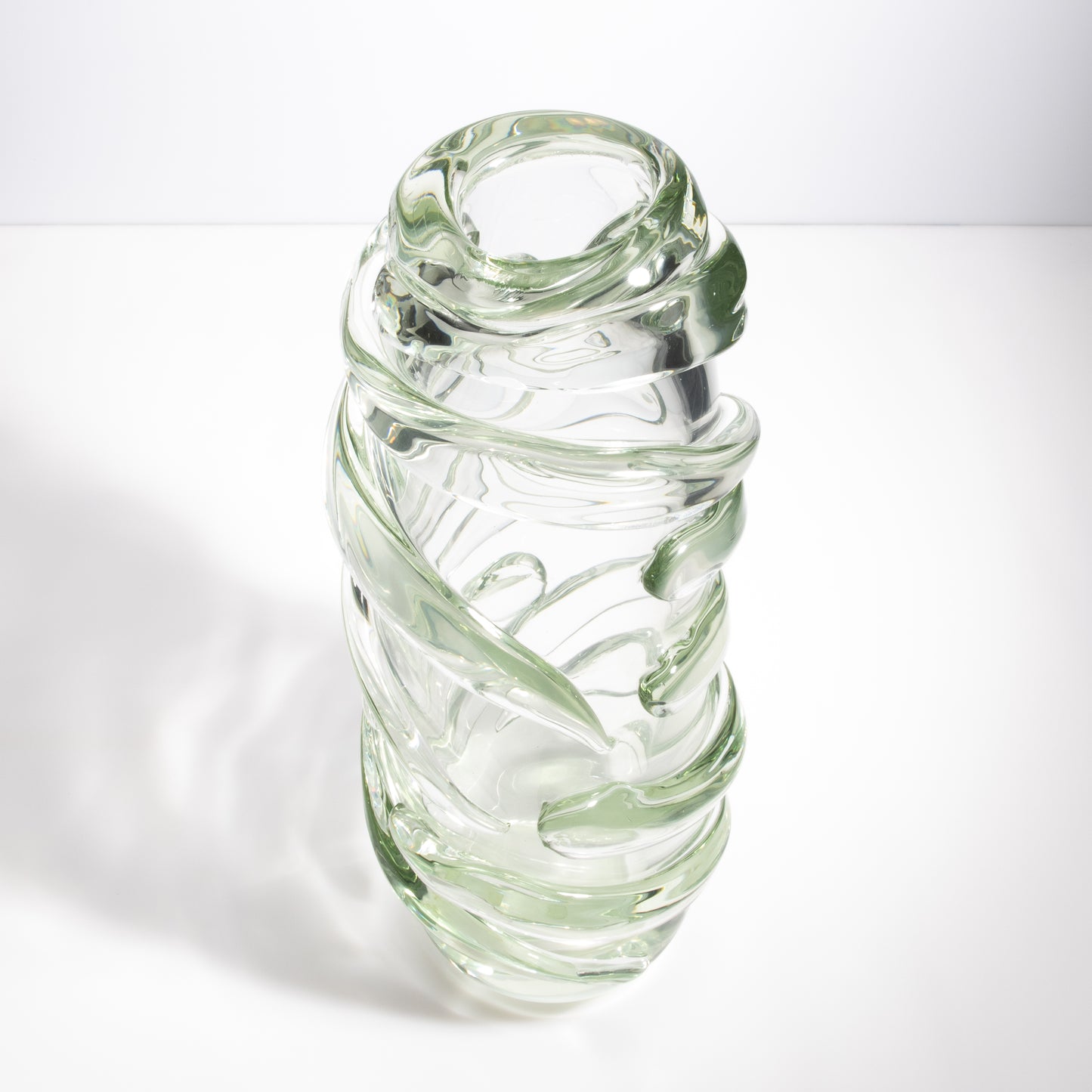 Murano Gomitolo Vase in Clear with a Hint of Green
