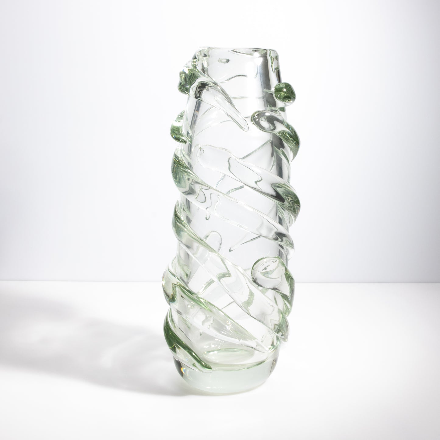 Murano Gomitolo Vase in Clear with a Hint of Green