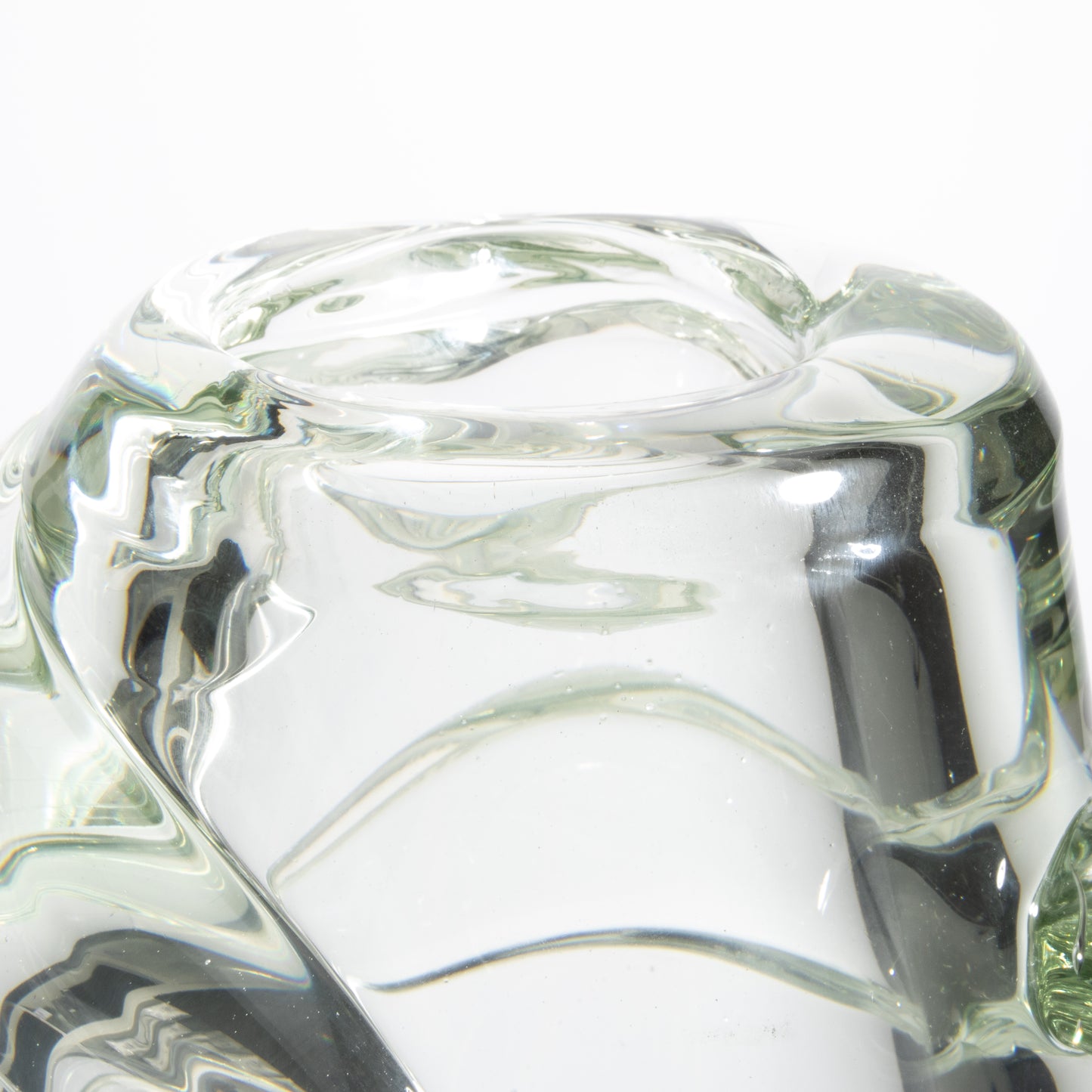 Murano Gomitolo Vase in Clear with a Hint of Green