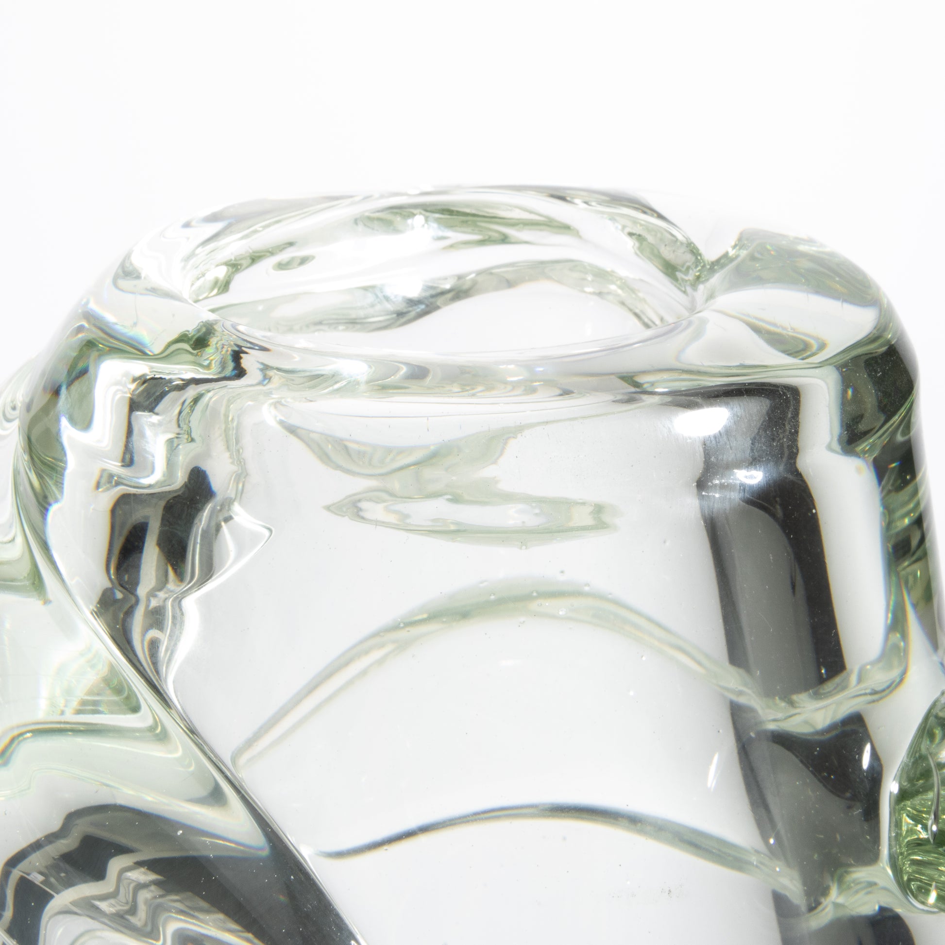 Murano Gomitolo Vase in Clear with a Hint of Green