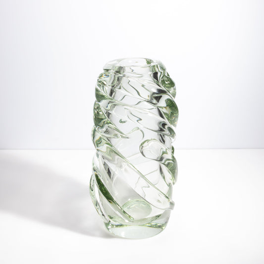 Murano Gomitolo Vase in Clear with a Hint of Green