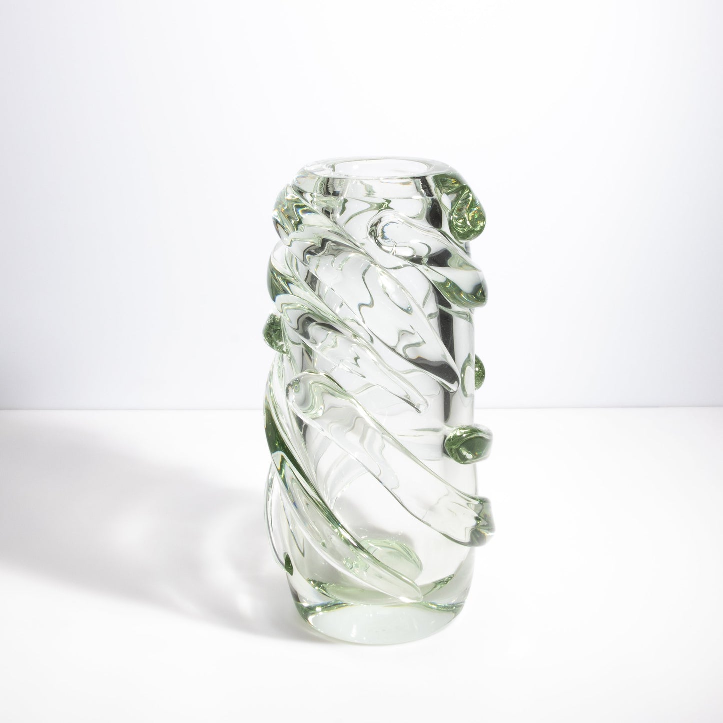 Murano Gomitolo Vase in Clear with a Hint of Green