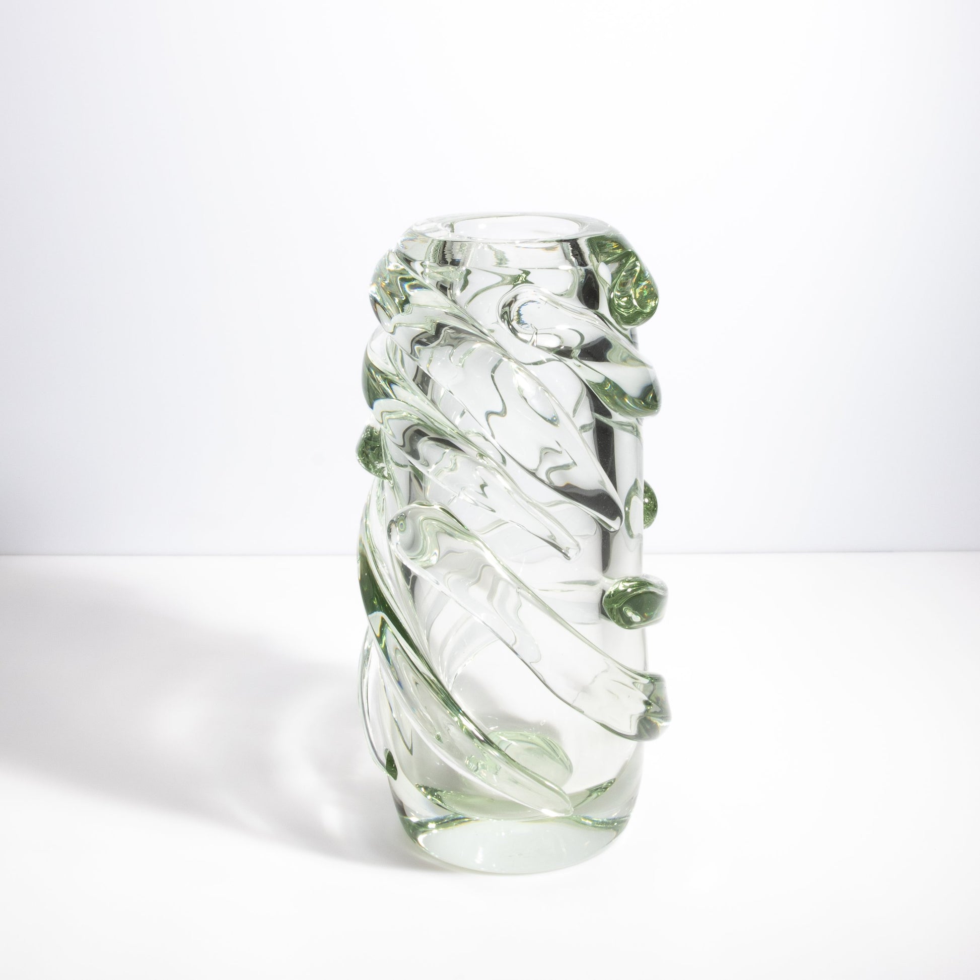 Murano Gomitolo Vase in Clear with a Hint of Green