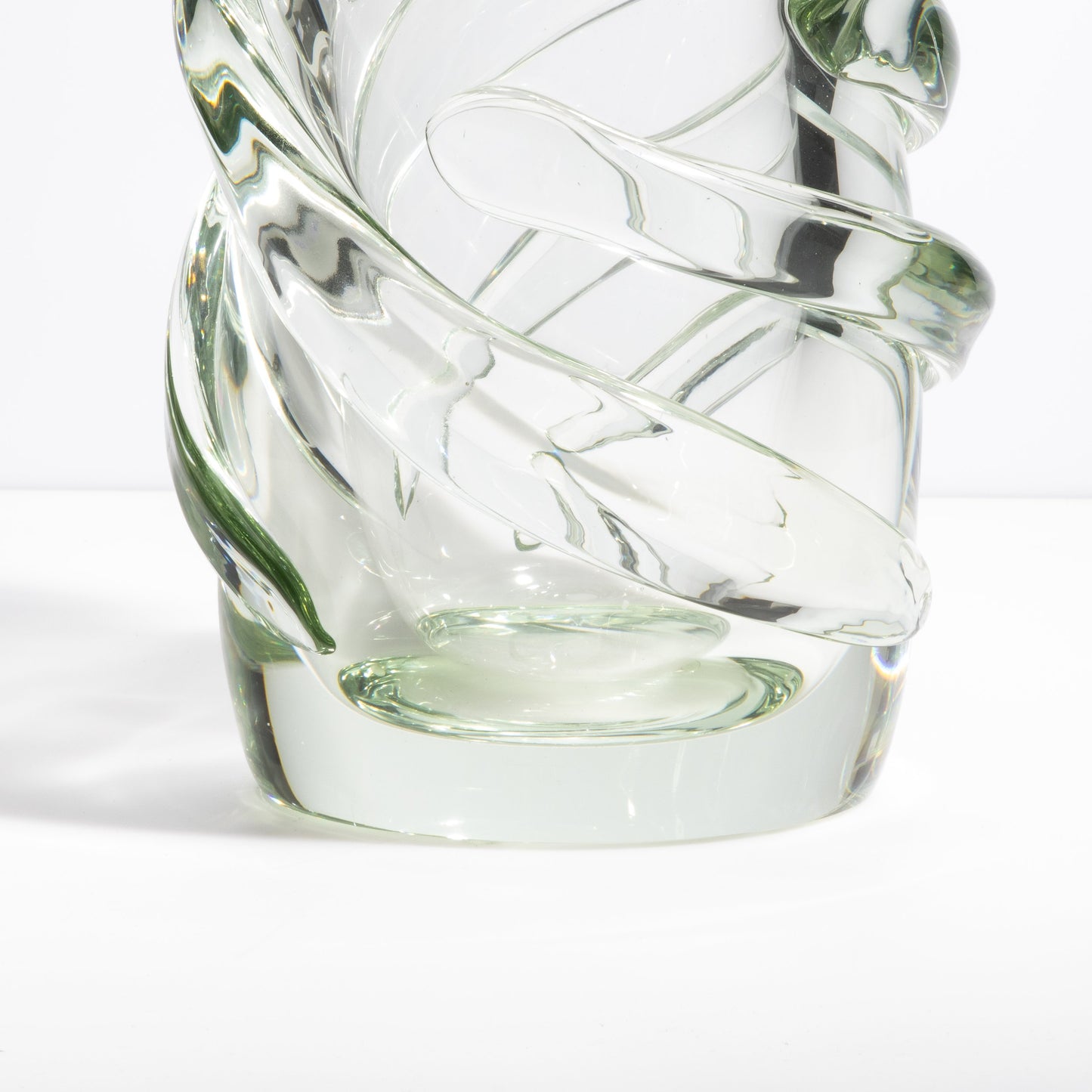 Murano Gomitolo Vase in Clear with a Hint of Green