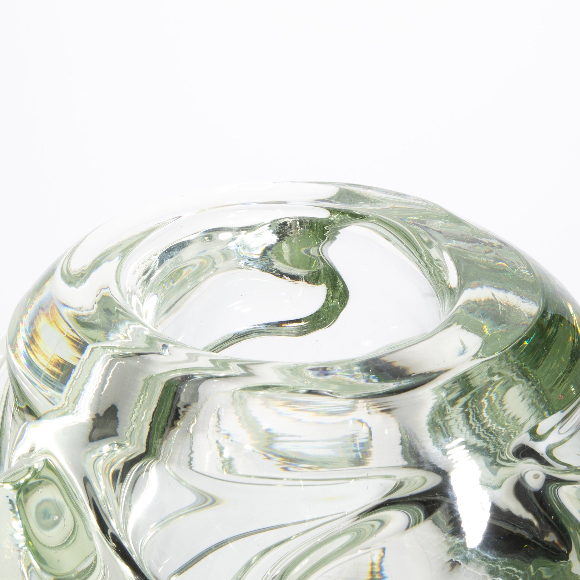 Murano Gomitolo Vase in Clear with a Hint of Green