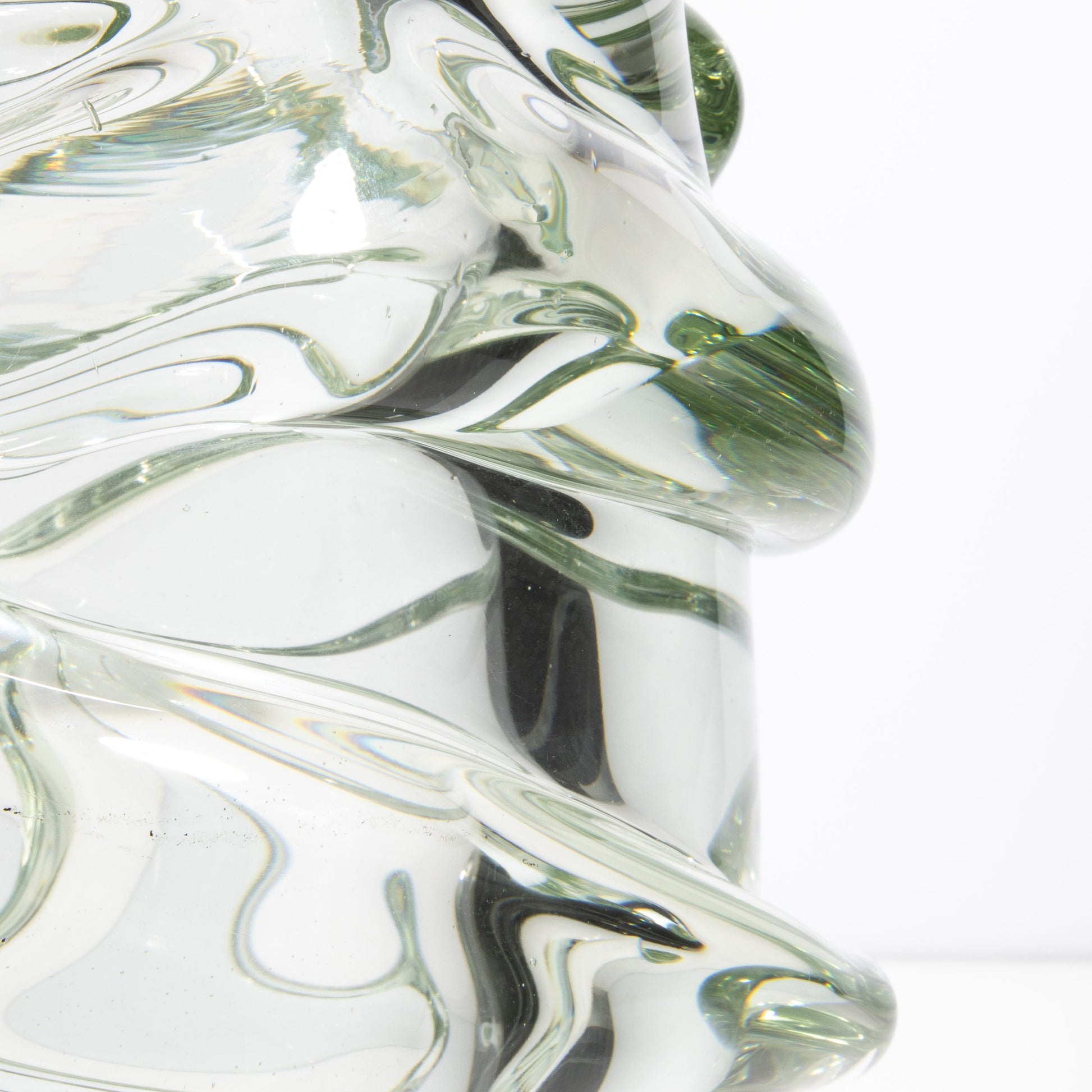 Murano Gomitolo Vase in Clear with a Hint of Green
