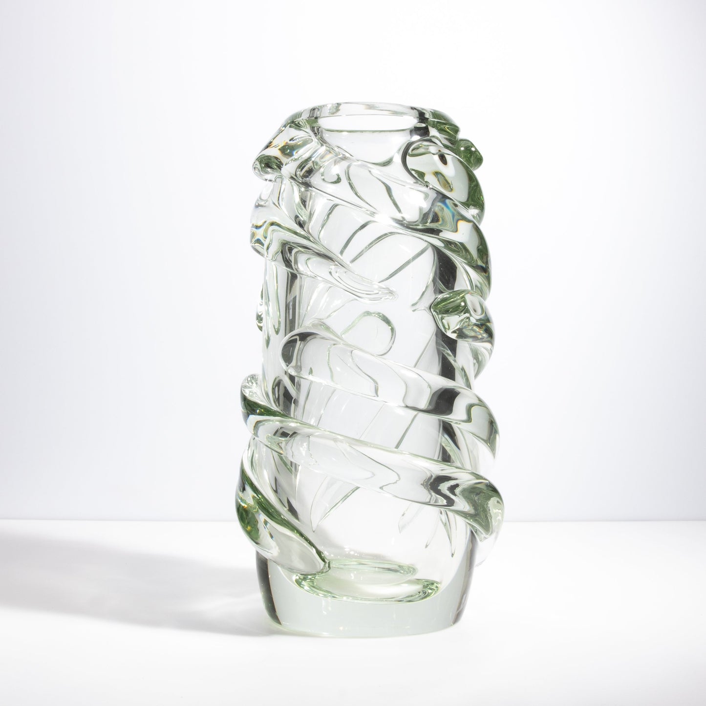 Murano Gomitolo Vase in Clear with a Hint of Green