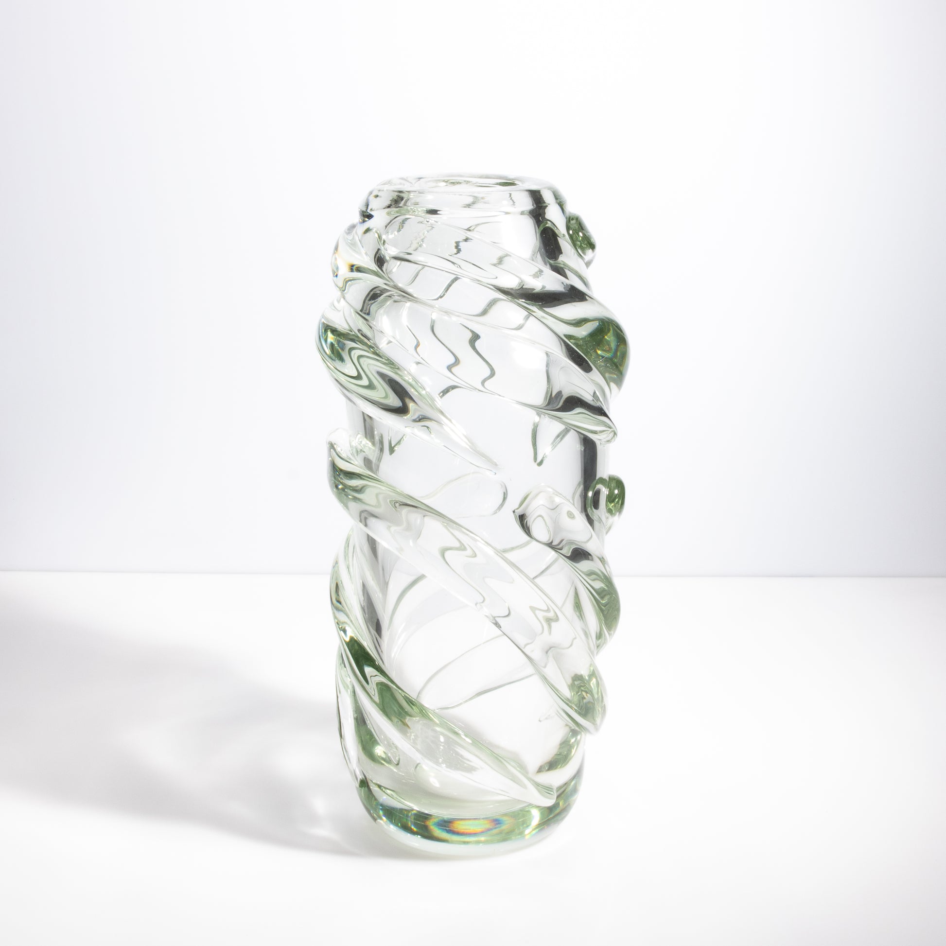 Murano Gomitolo Vase in Clear with a Hint of Green