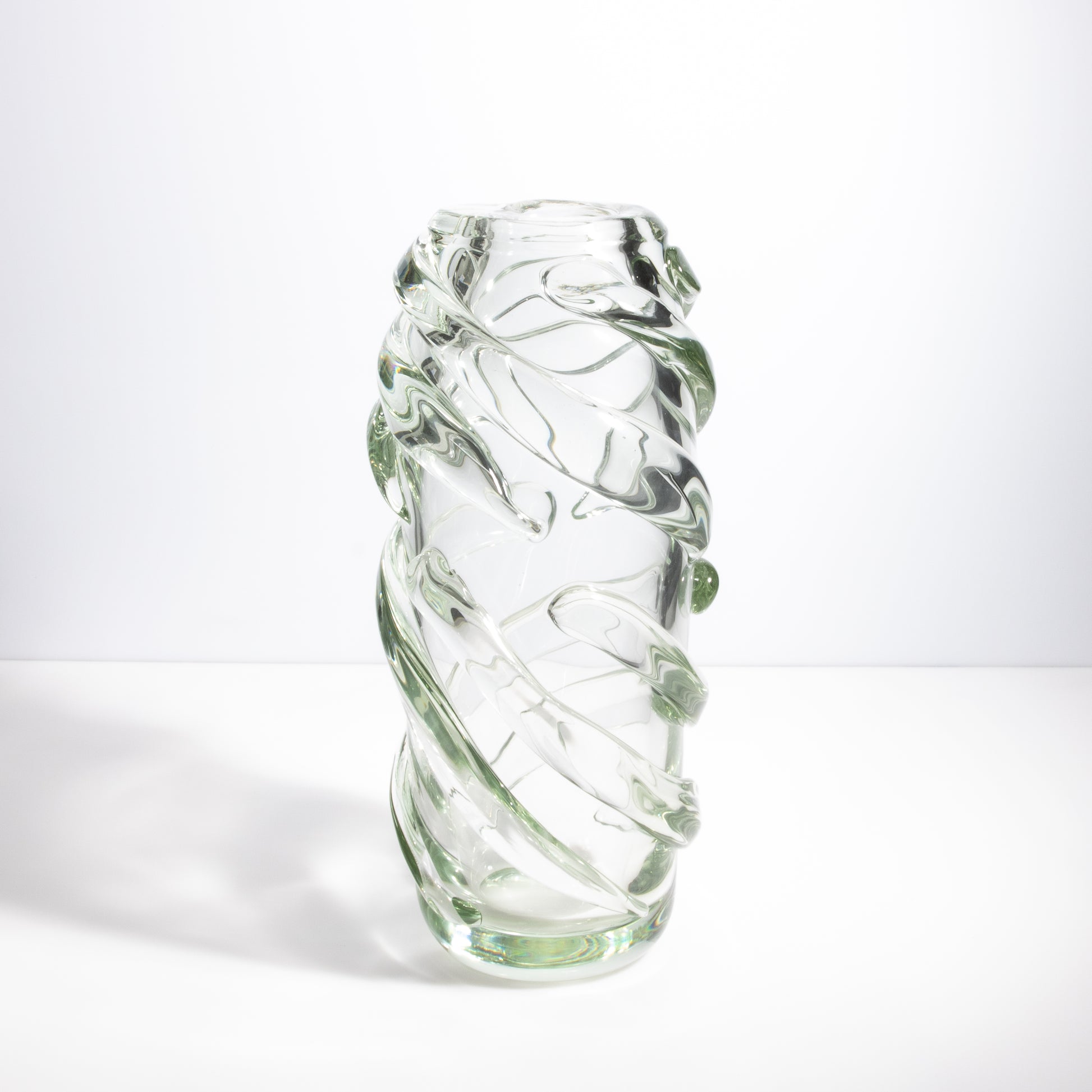Murano Gomitolo Vase in Clear with a Hint of Green