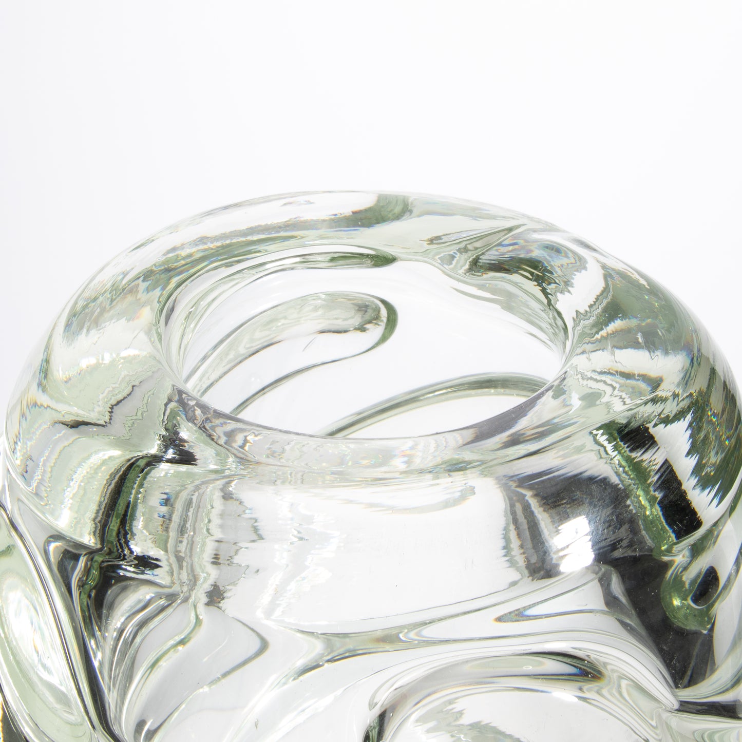 Murano Gomitolo Vase in Clear with a Hint of Green