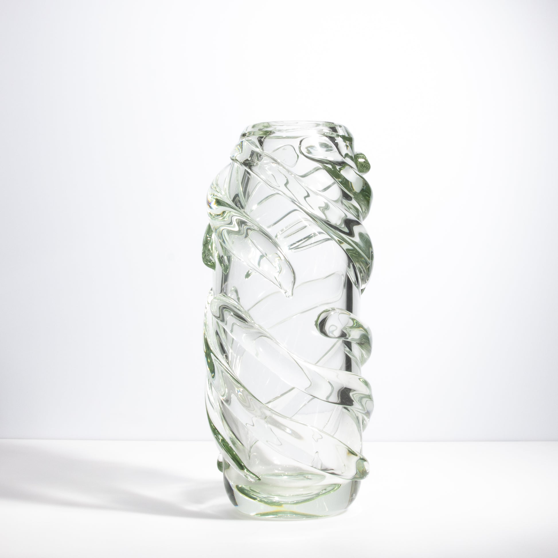 Murano Gomitolo Vase in Clear with a Hint of Green