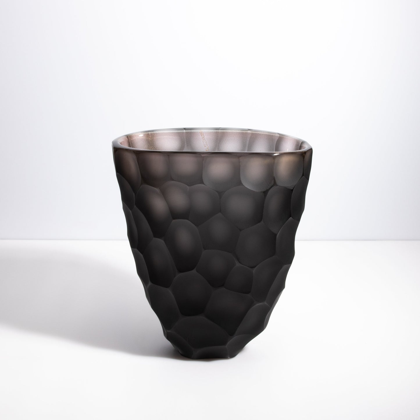 Murano Battuto Vase in Gradient Smoke