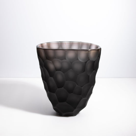Murano Battuto Vase in Gradient Smoke