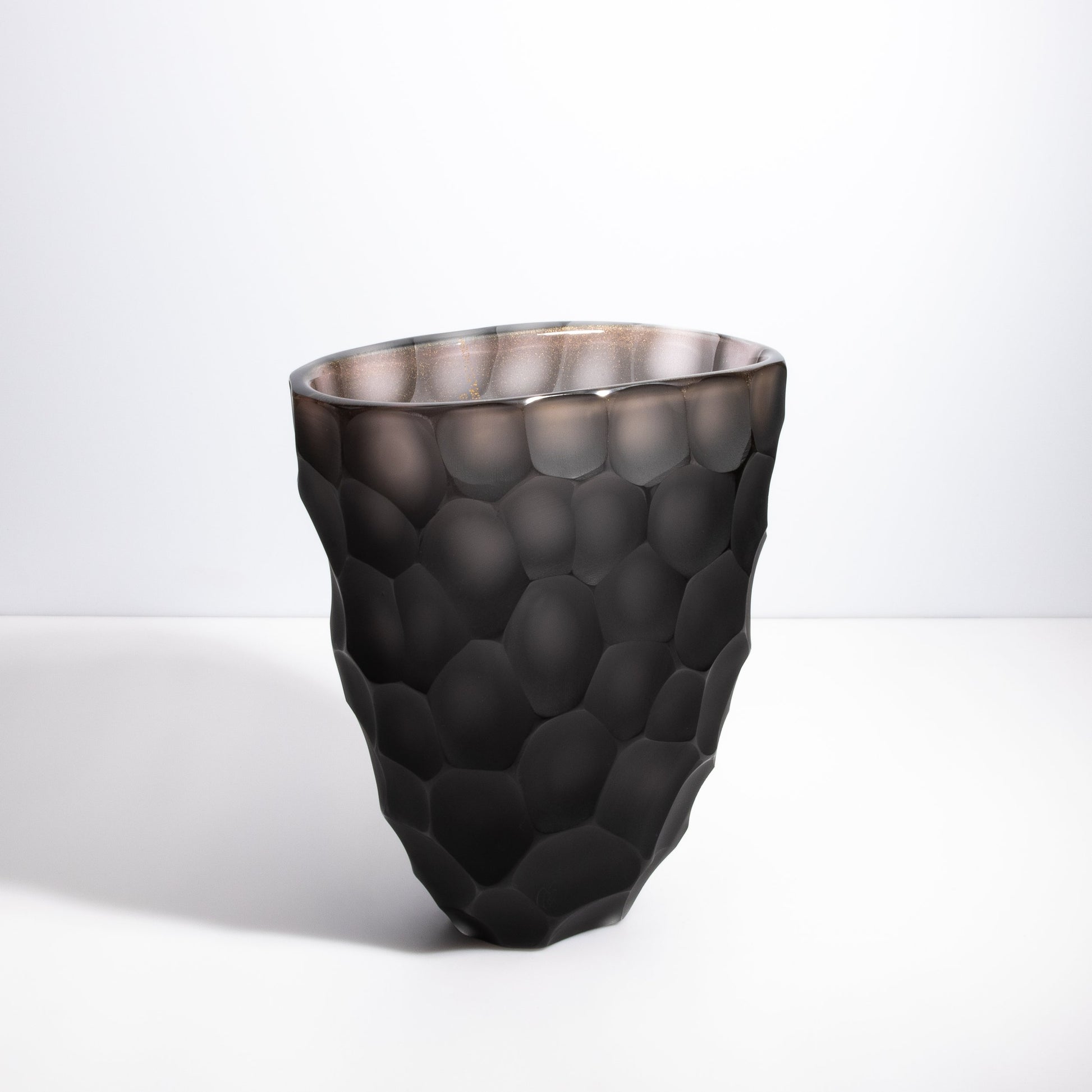 Murano Battuto Vase in Gradient Smoke