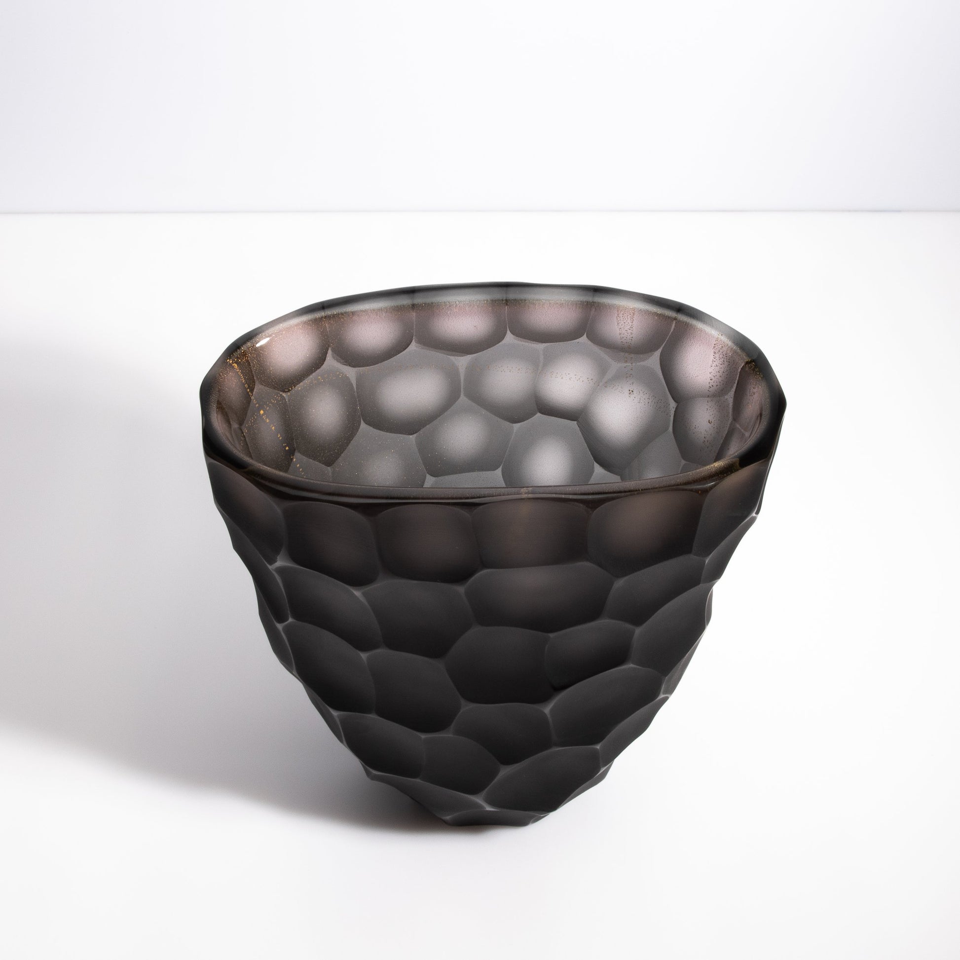 Murano Battuto Vase in Gradient Smoke