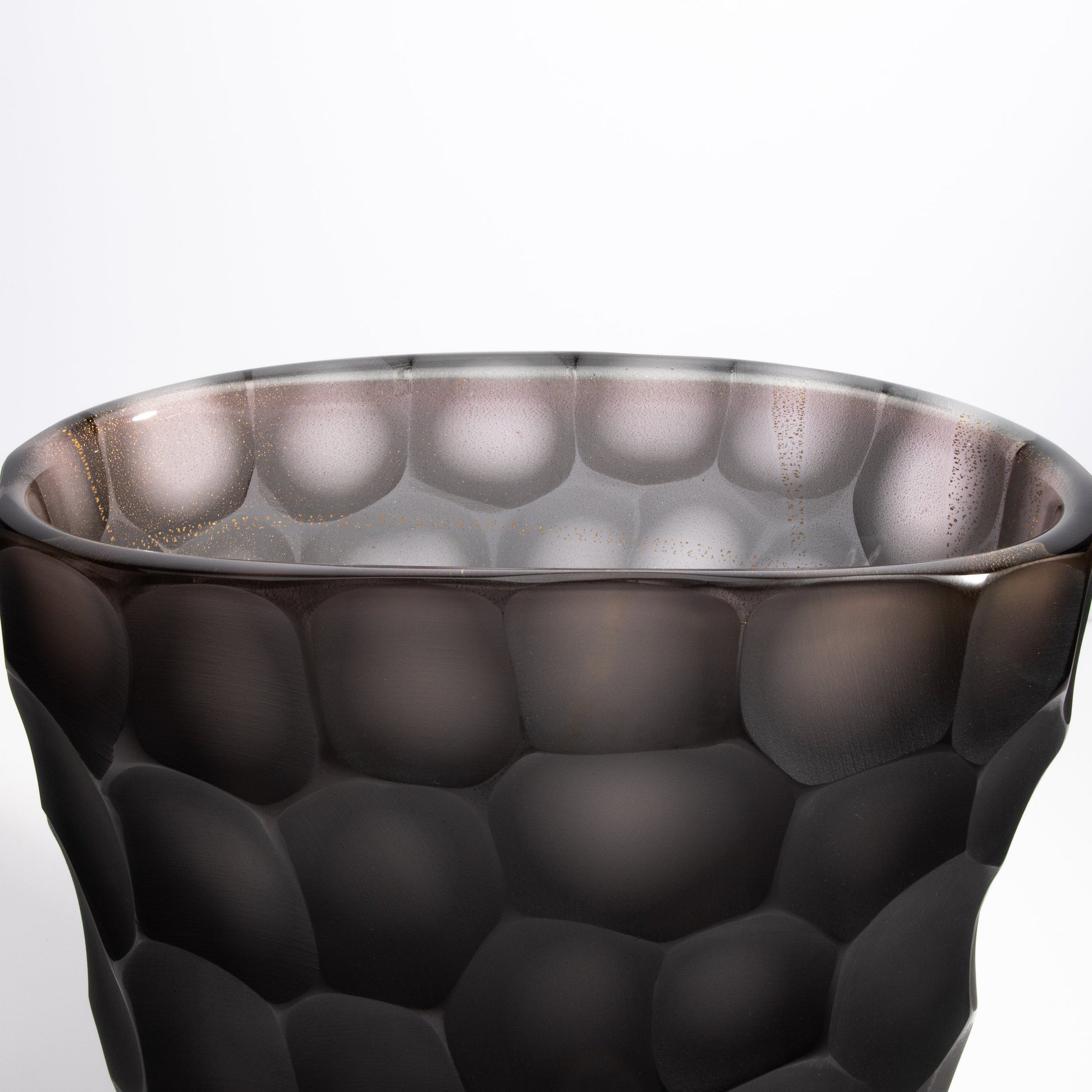 Murano Battuto Vase in Gradient Smoke