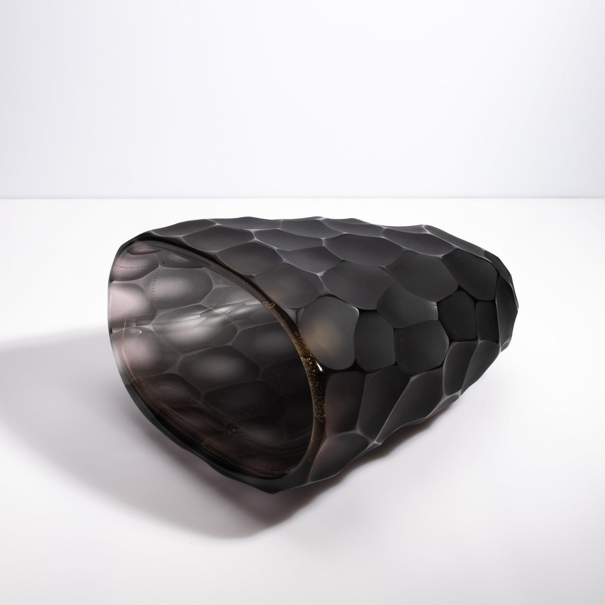 Murano Battuto Vase in Gradient Smoke
