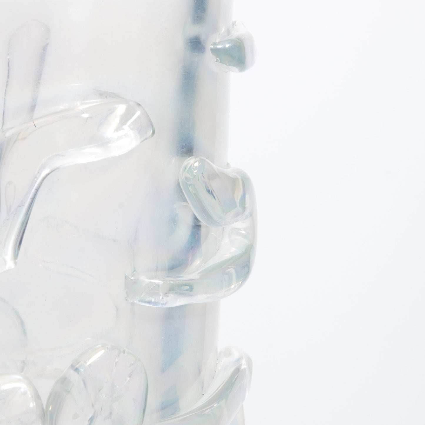 Murano Studded Vase in Frosted Clear