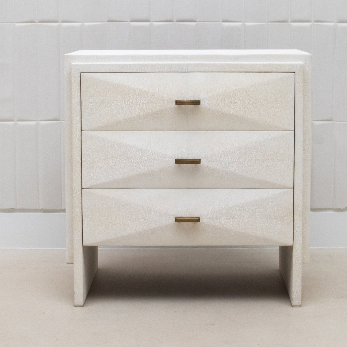 Bed Side Tables in Antique Shagreen by R&Y Augousti