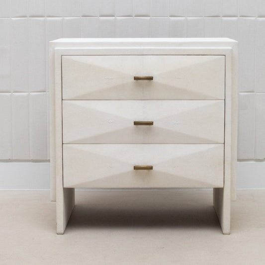 Bed Side Tables in Antique Shagreen by R&Y Augousti